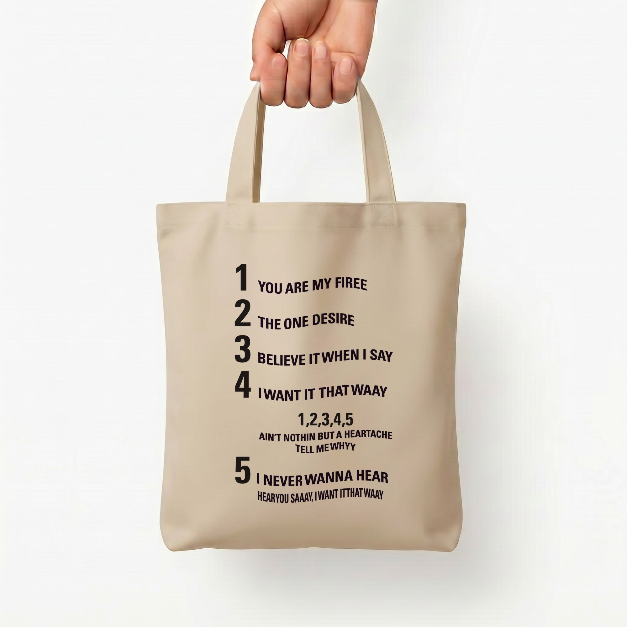 I Want It That Way - B99 Tote Bag — Natural / Small