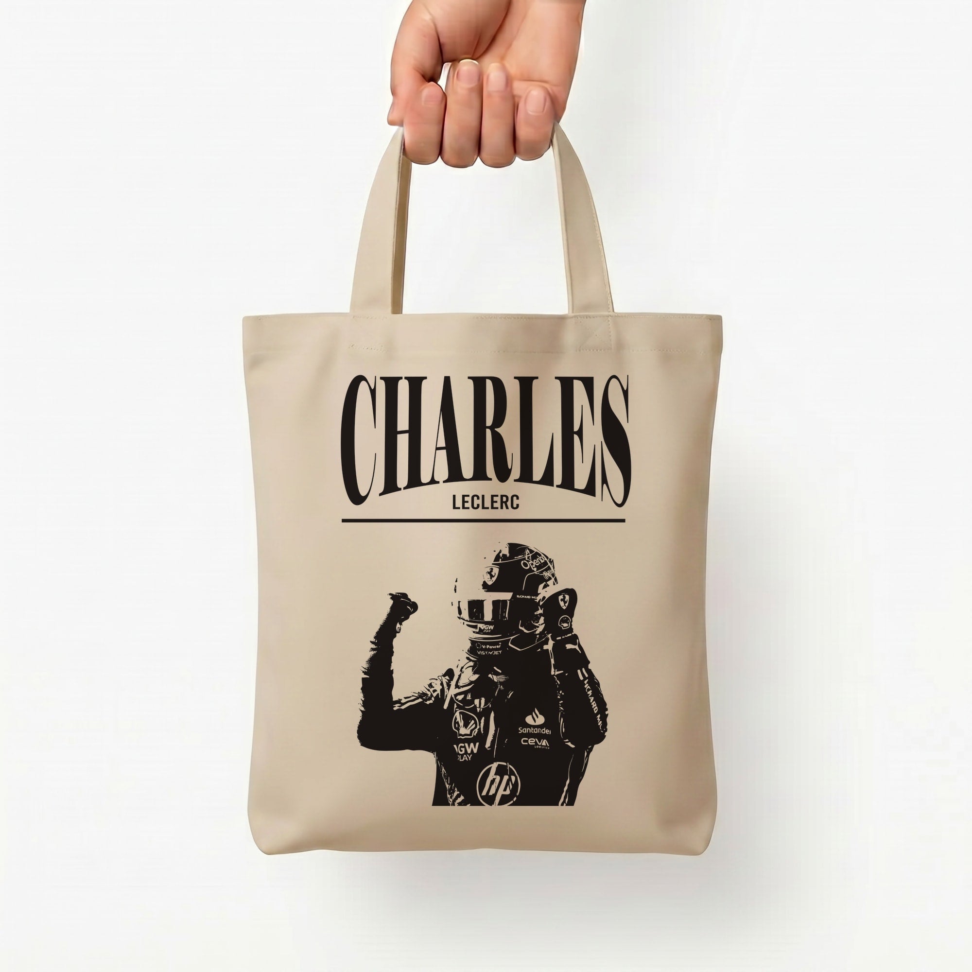 Charles Red And Gold Tote Bag — Natural / Small