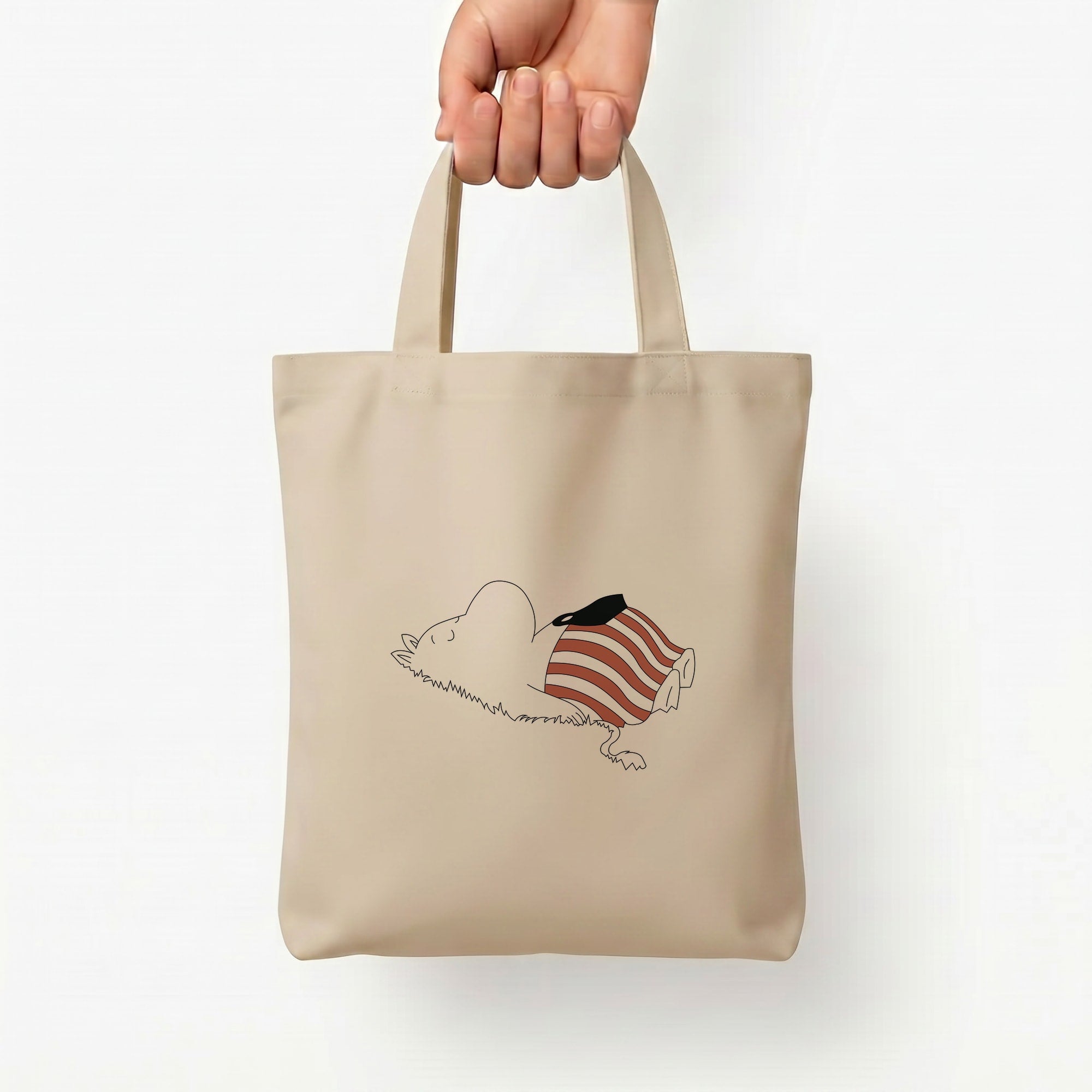 Moom On Grass Tote Bag — Natural / Small