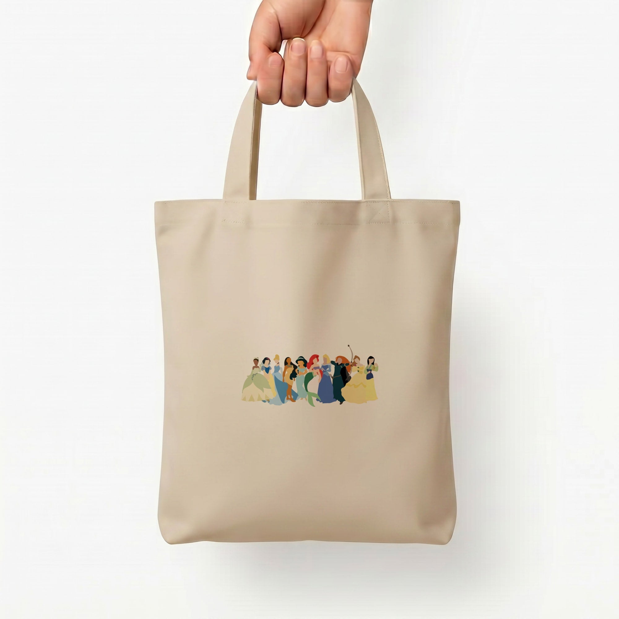 Fairytale Princesses Cast Tote Bag — Natural / Small
