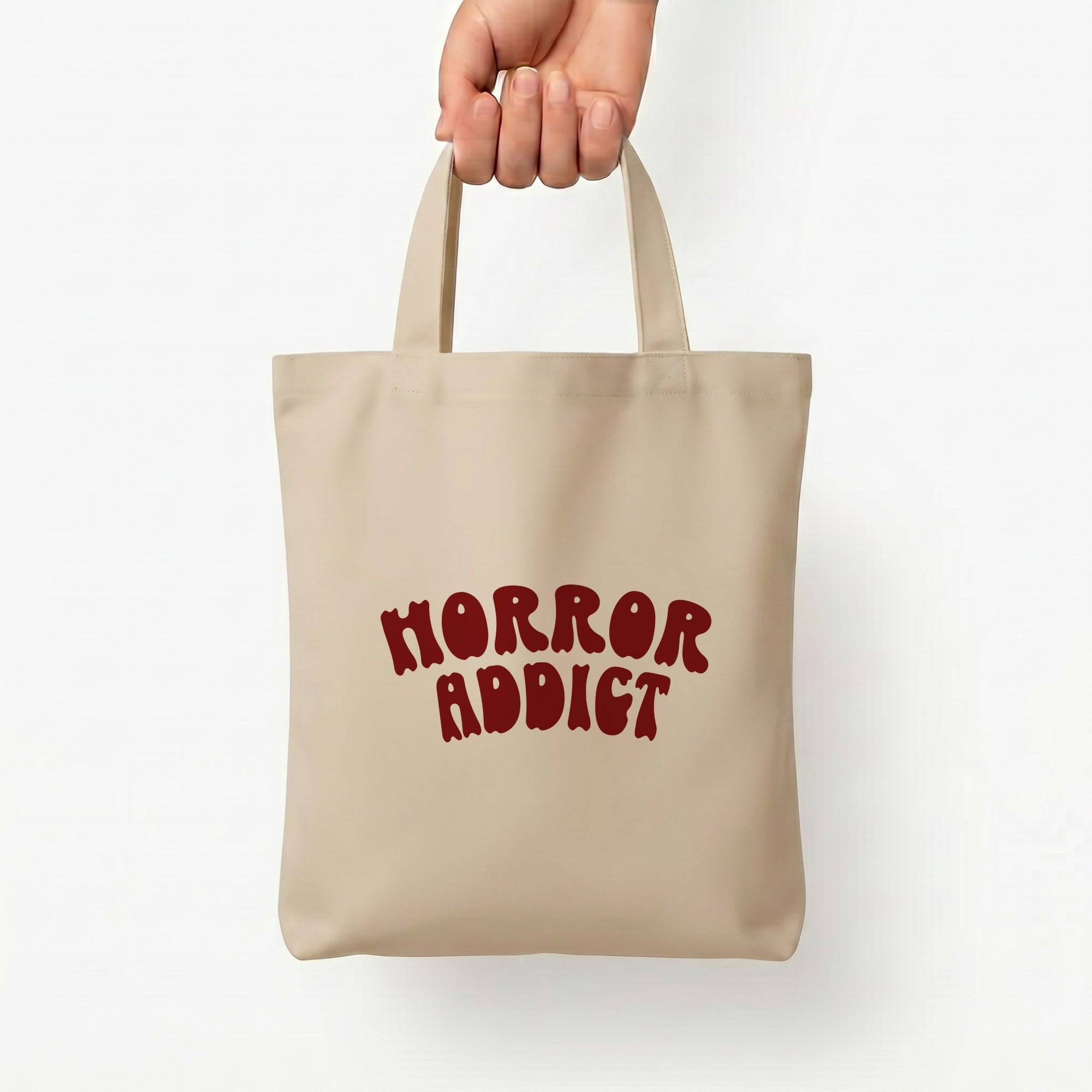 Horror Addict Tote Bag — Natural / Small