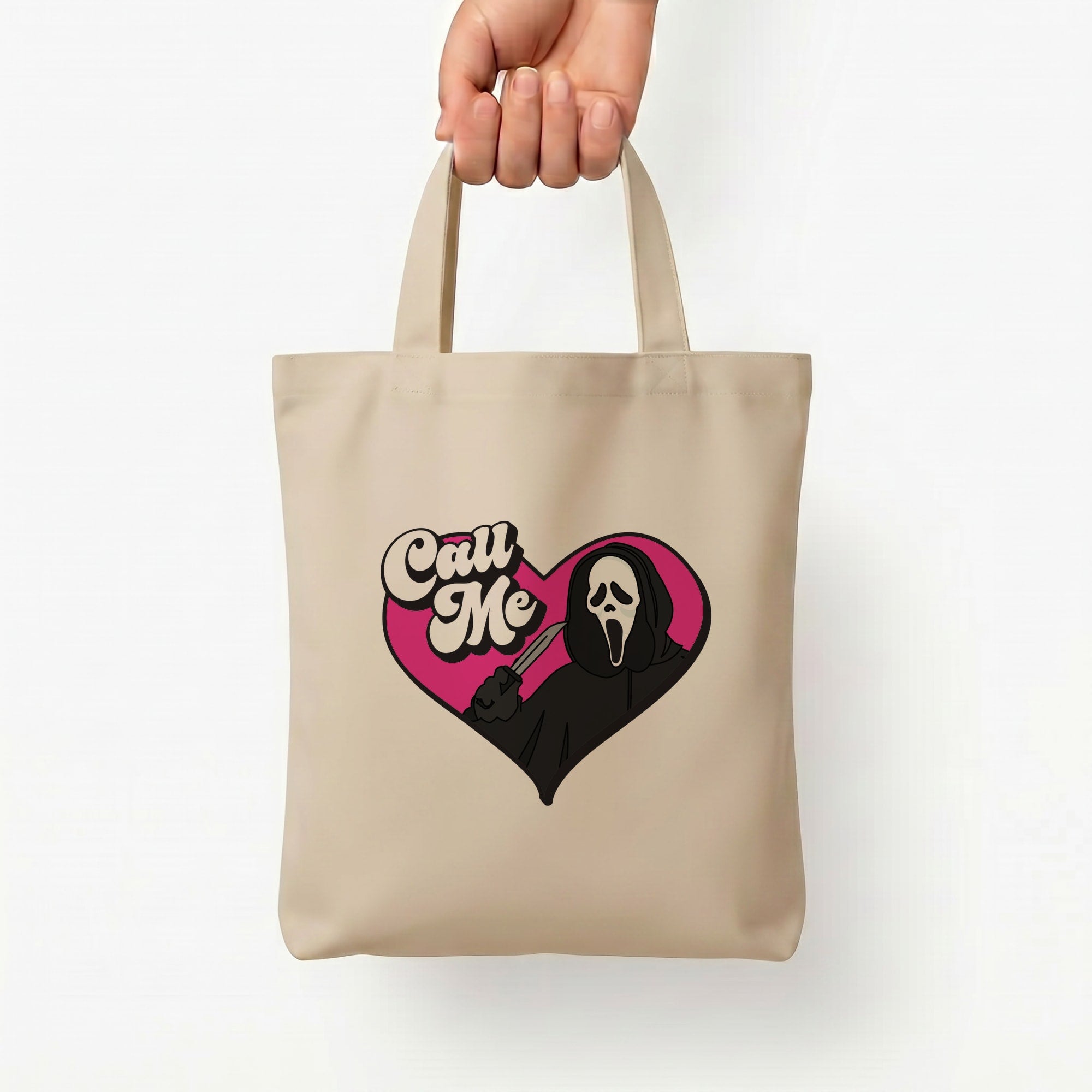 Call Me Heart Tote Bag — Natural / Small