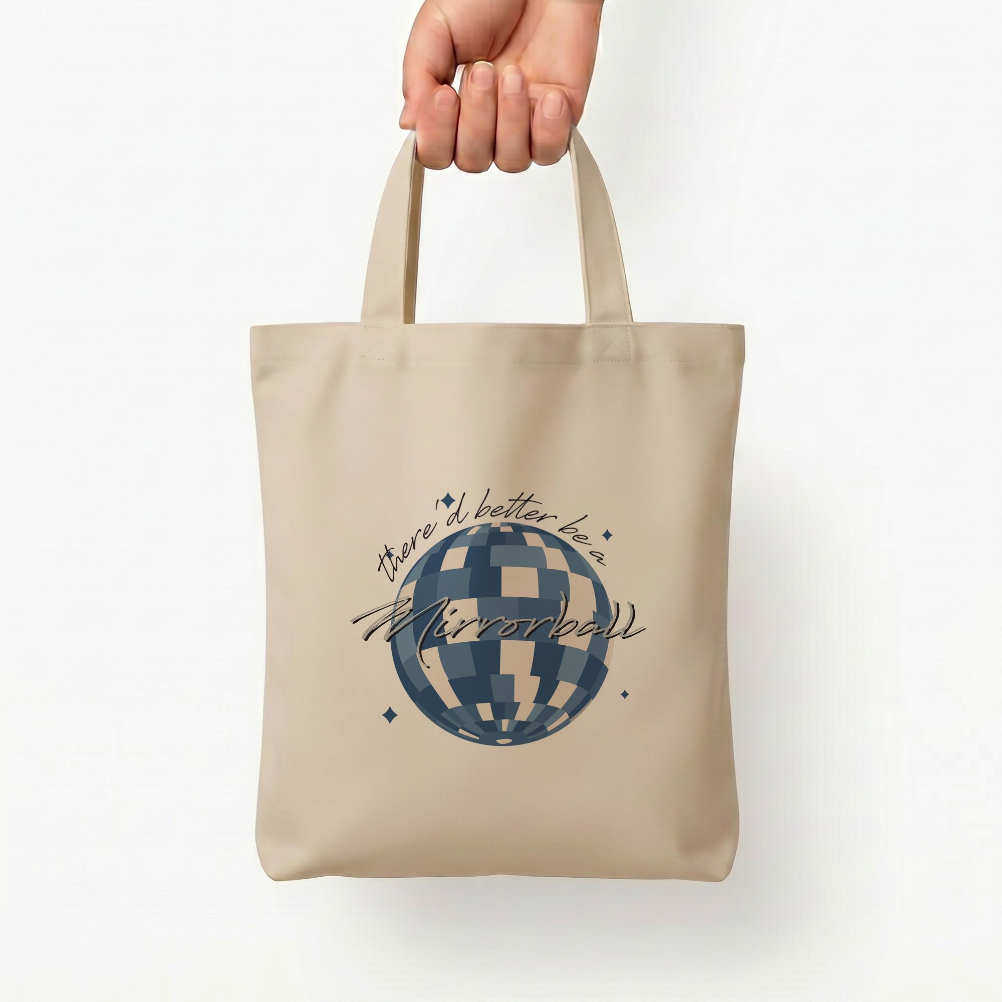 Mirrorball Tote Bag — Natural / Small