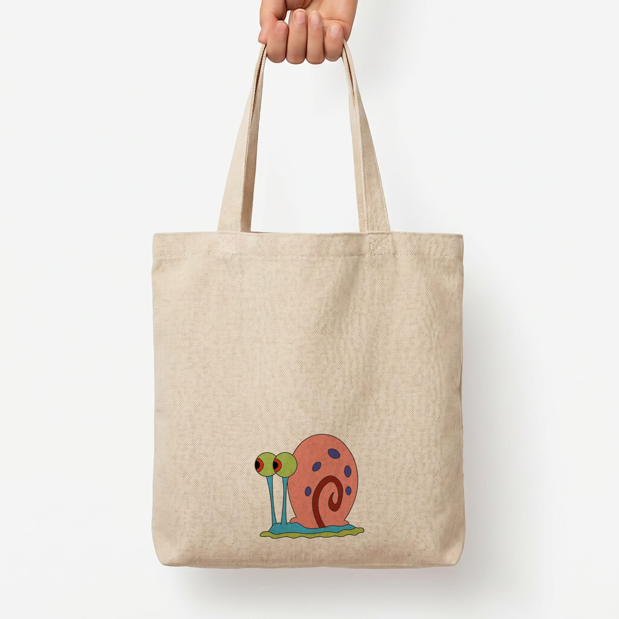 Gary The Snail Tote Bag — Natural / Large