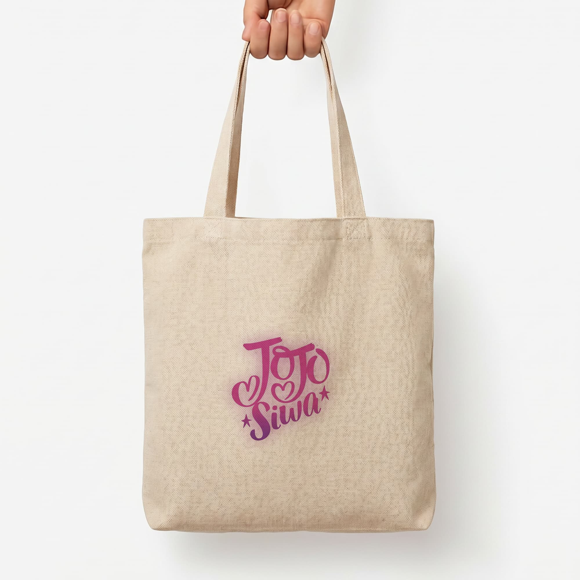 JoJo Siwa Love Heart Tote Bag — Natural / Large