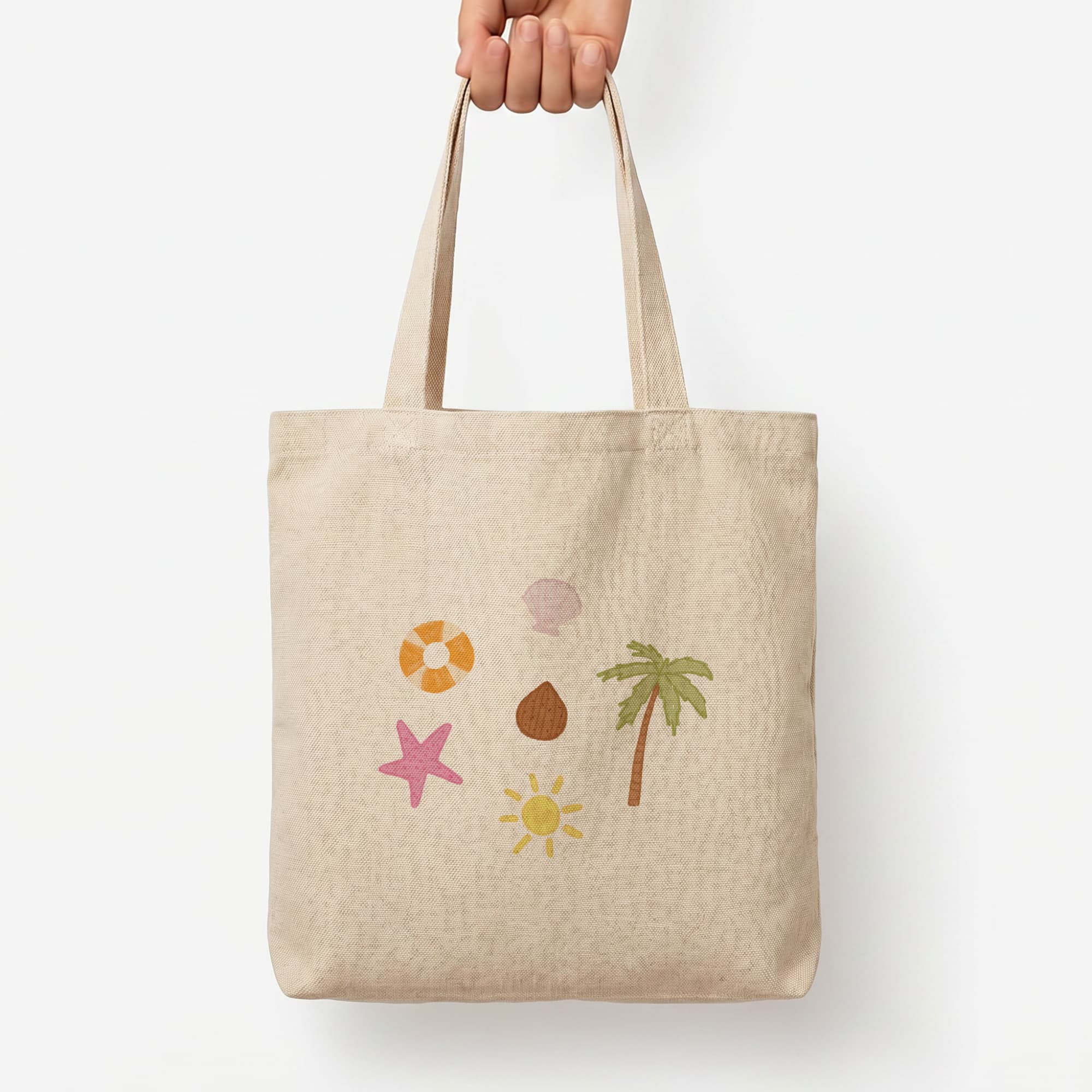 Summer Essentials Tote Bag — Natural / Large