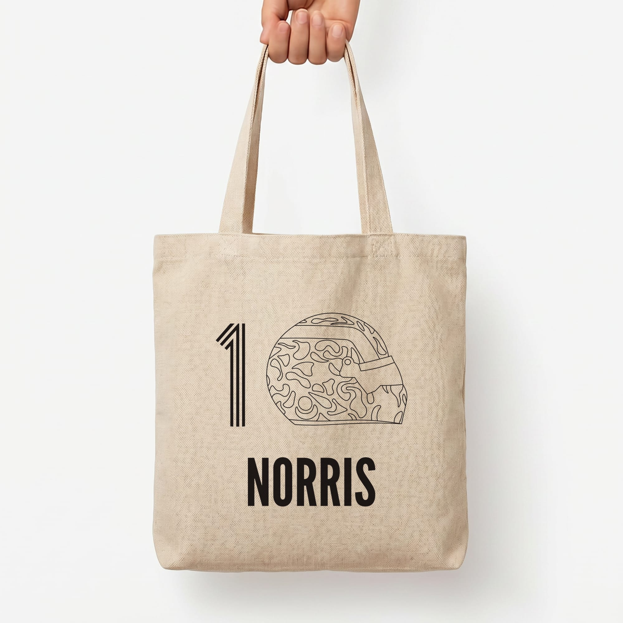Norris Helmet 2026 Tote Bag — Natural / Large