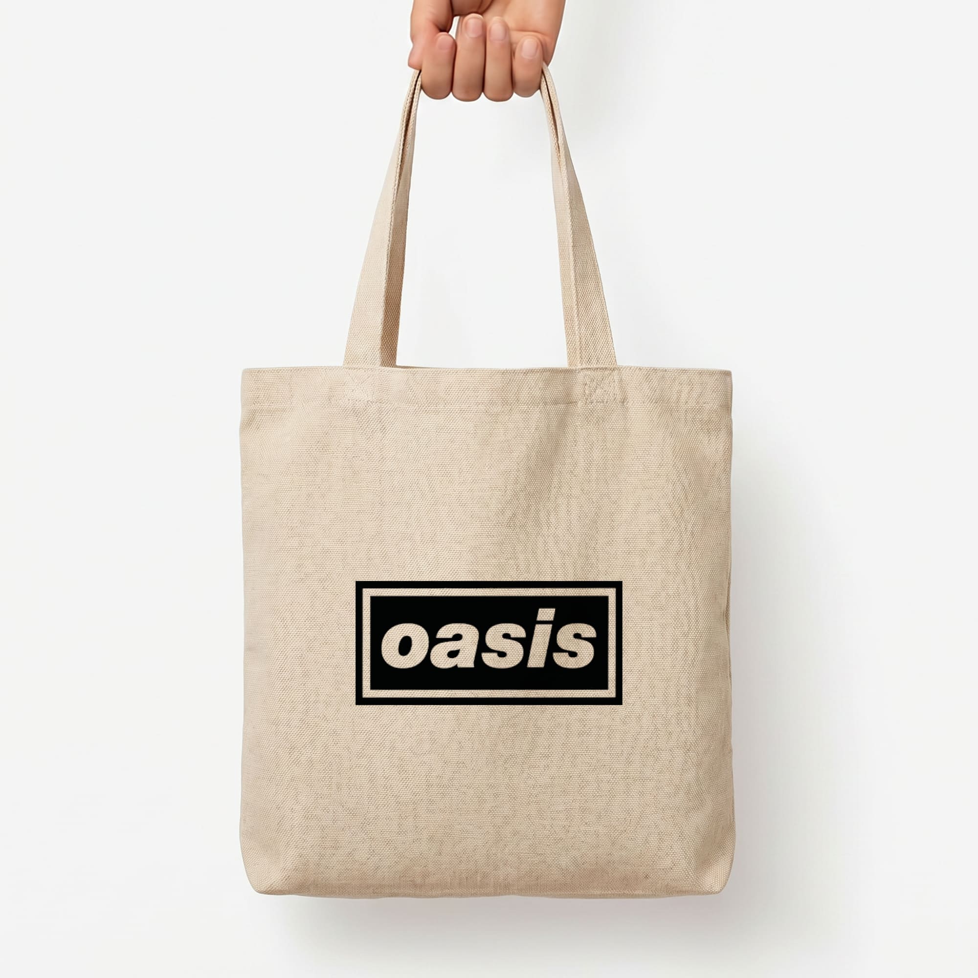 Band Name Tote Bag — Natural / Large