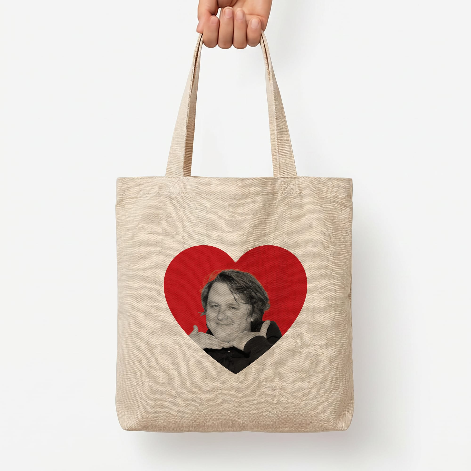 Love Lewis Tote Bag — Natural / Large