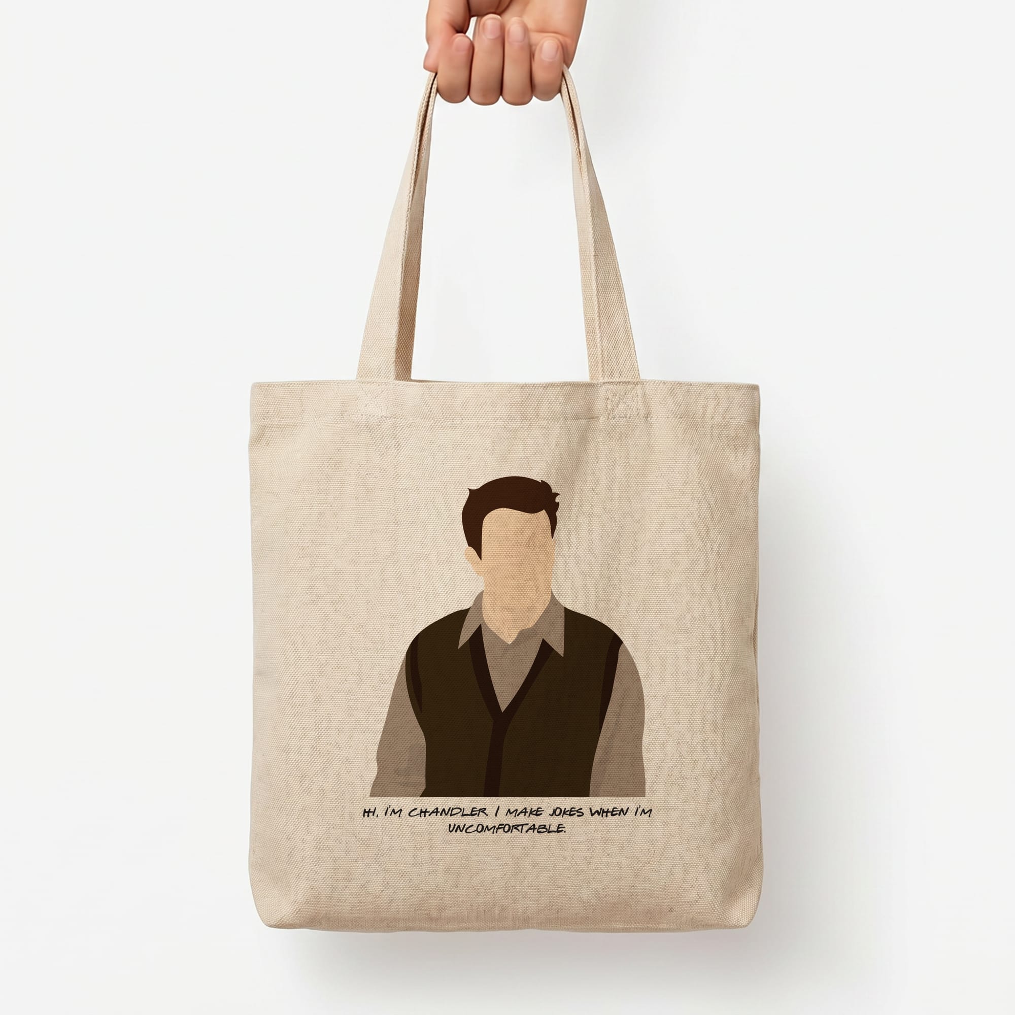 Hi, I'm Chandler Tote Bag — Natural / Large