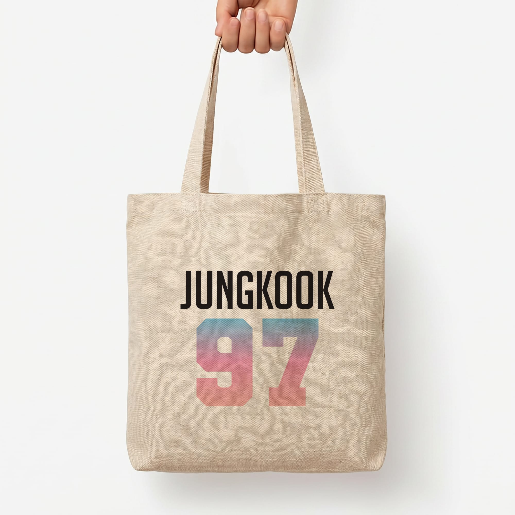 Jungkook 97 Tote Bag — Natural / Large