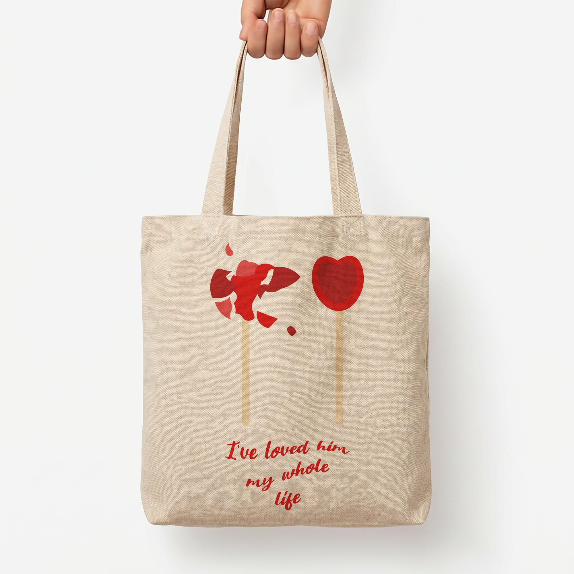 I've Loved Him My Whole Life Tote Bag — Natural / Large