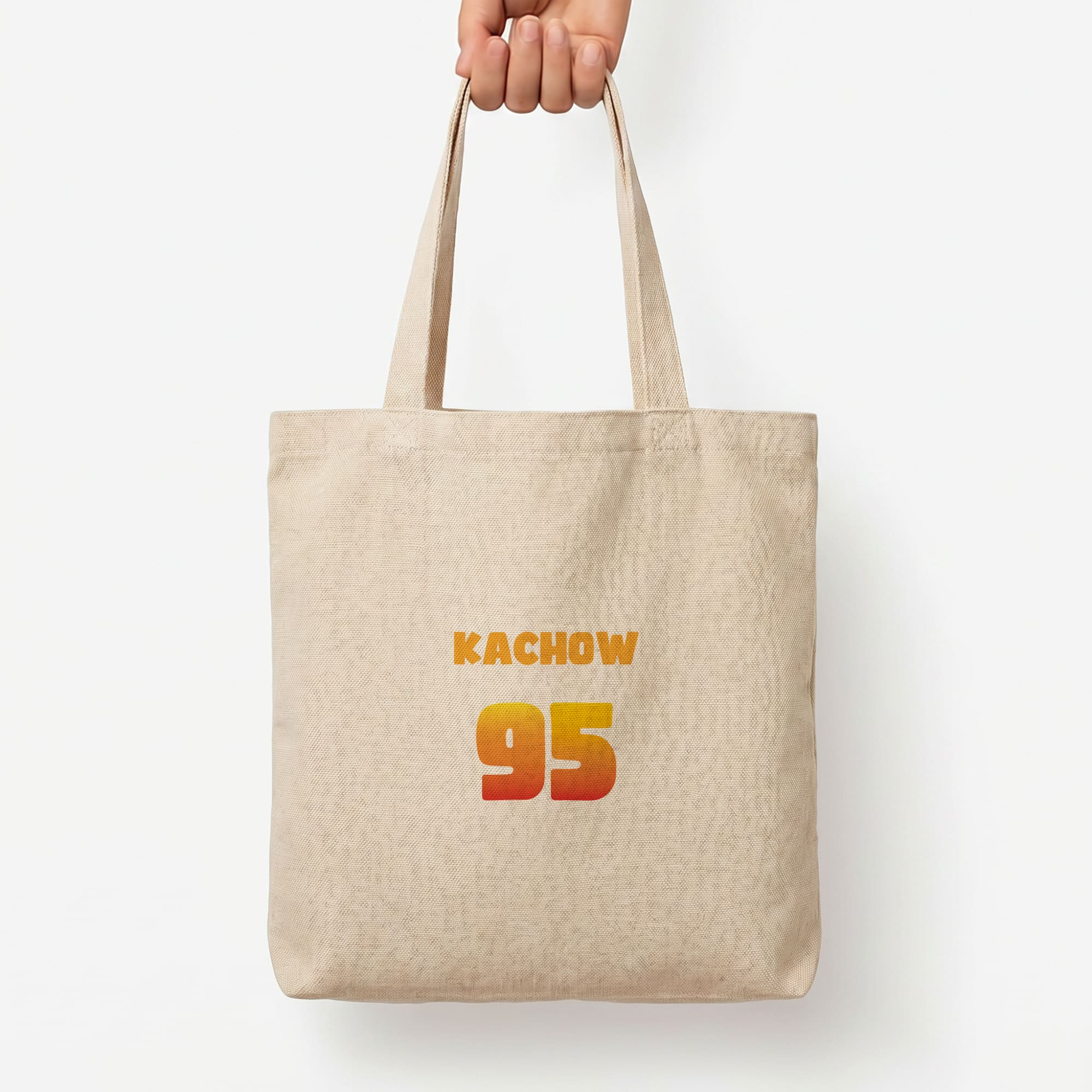 Kachow 95 - Cars Tote Bag — Natural / Large