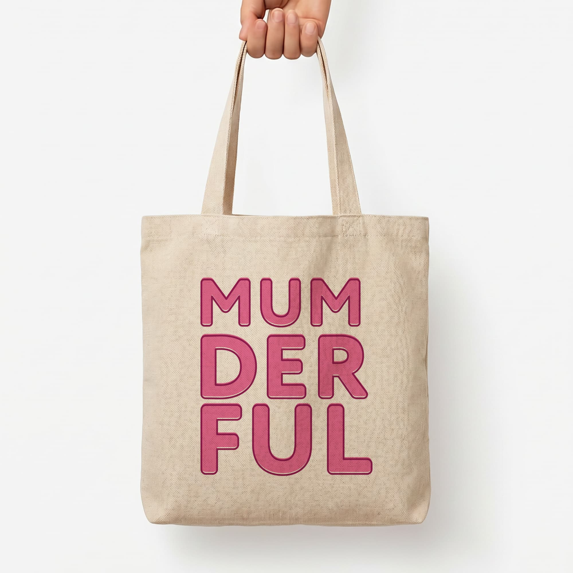 Mumderful Tote Bag — Natural / Large