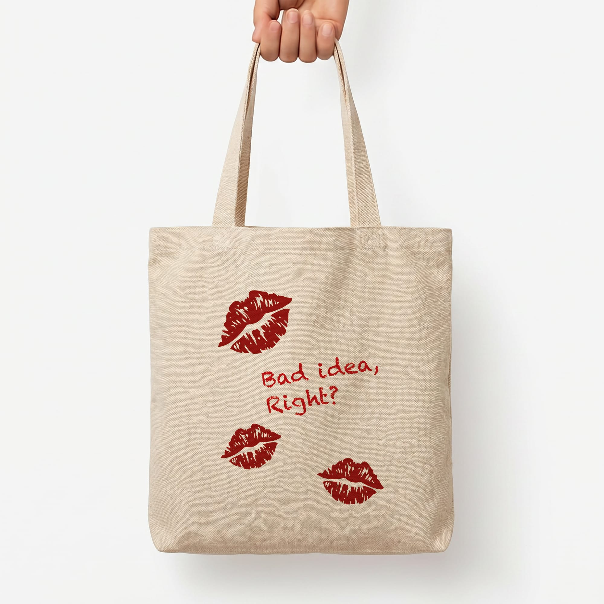 Bad Idea, Right? - Olivia Tote Bag — Natural / Large