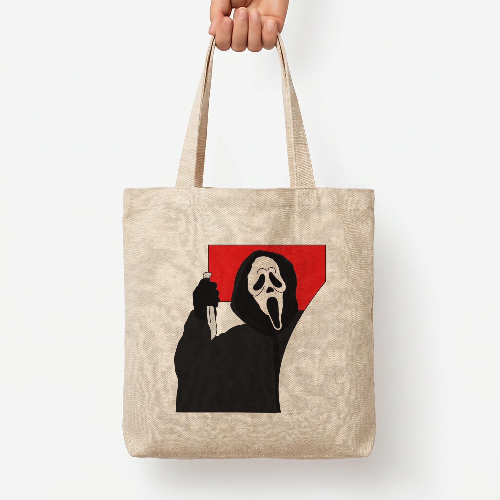 Ghostface 7 Tote Bag — Natural / Large