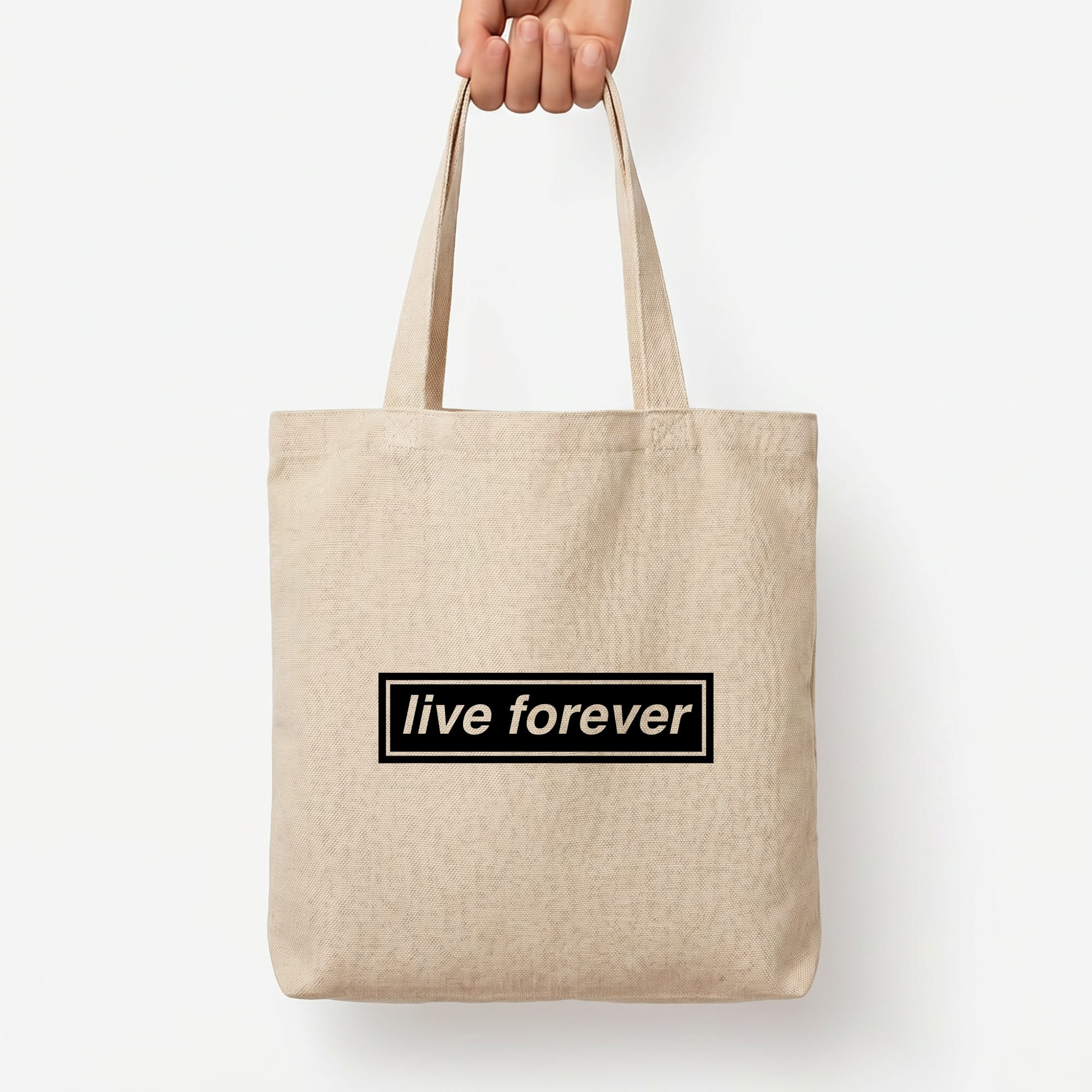 Live Forever Tote Bag — Natural / Large