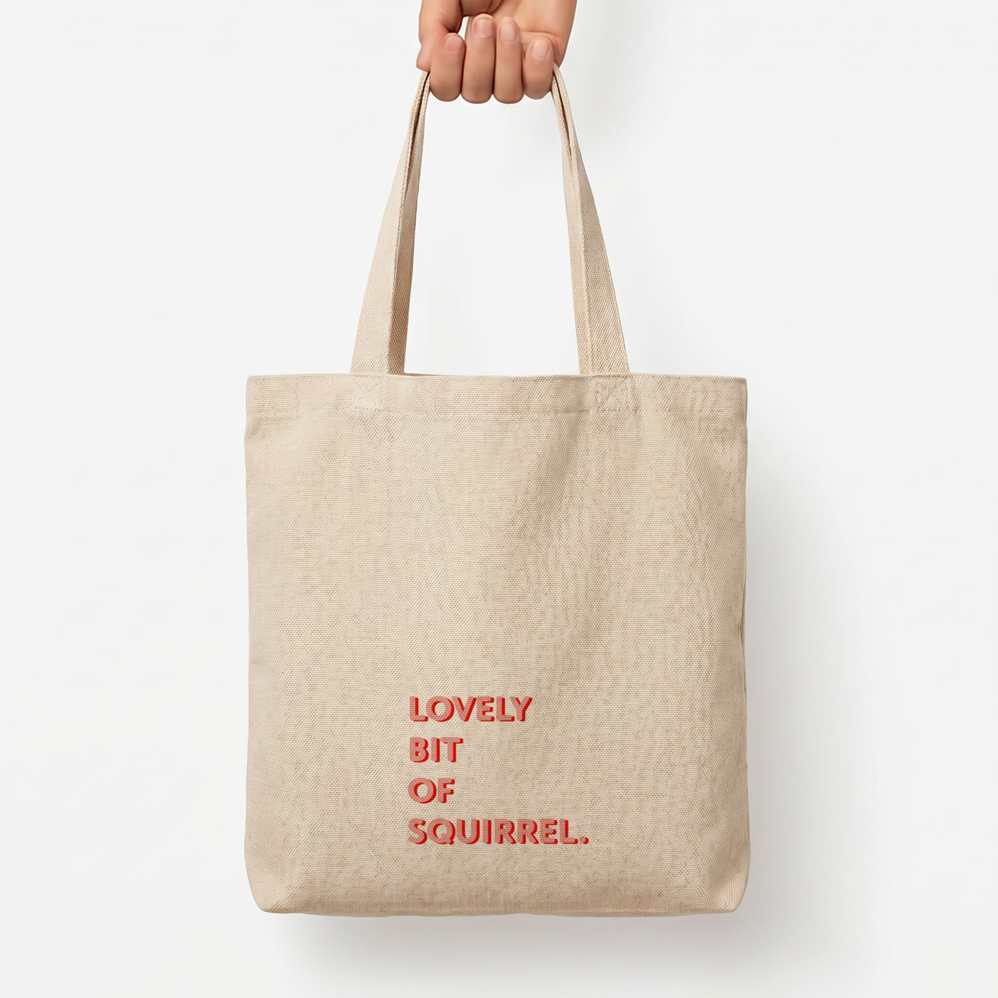 Lovely Bit Of Squirrel - FND Tote Bag — Natural / Large