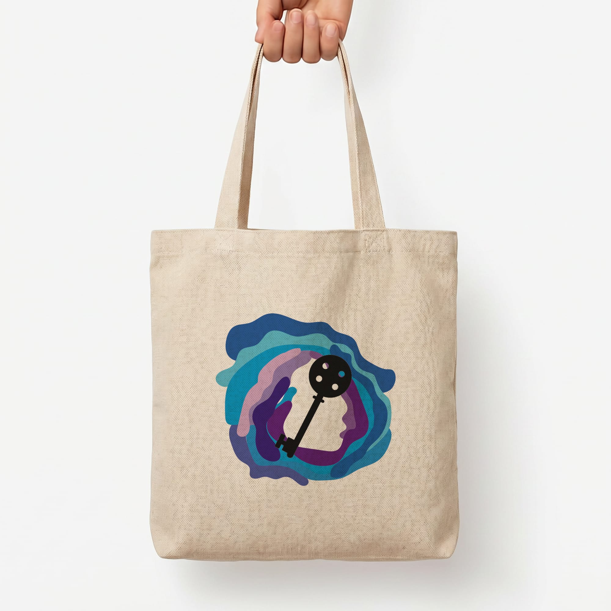 Coraline Key Tote Bag — Natural / Large