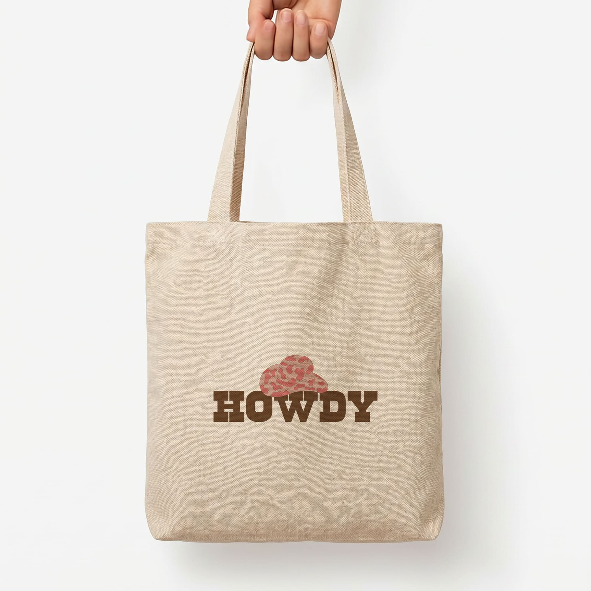 Howdy - Western Tote Bag — Natural / Large