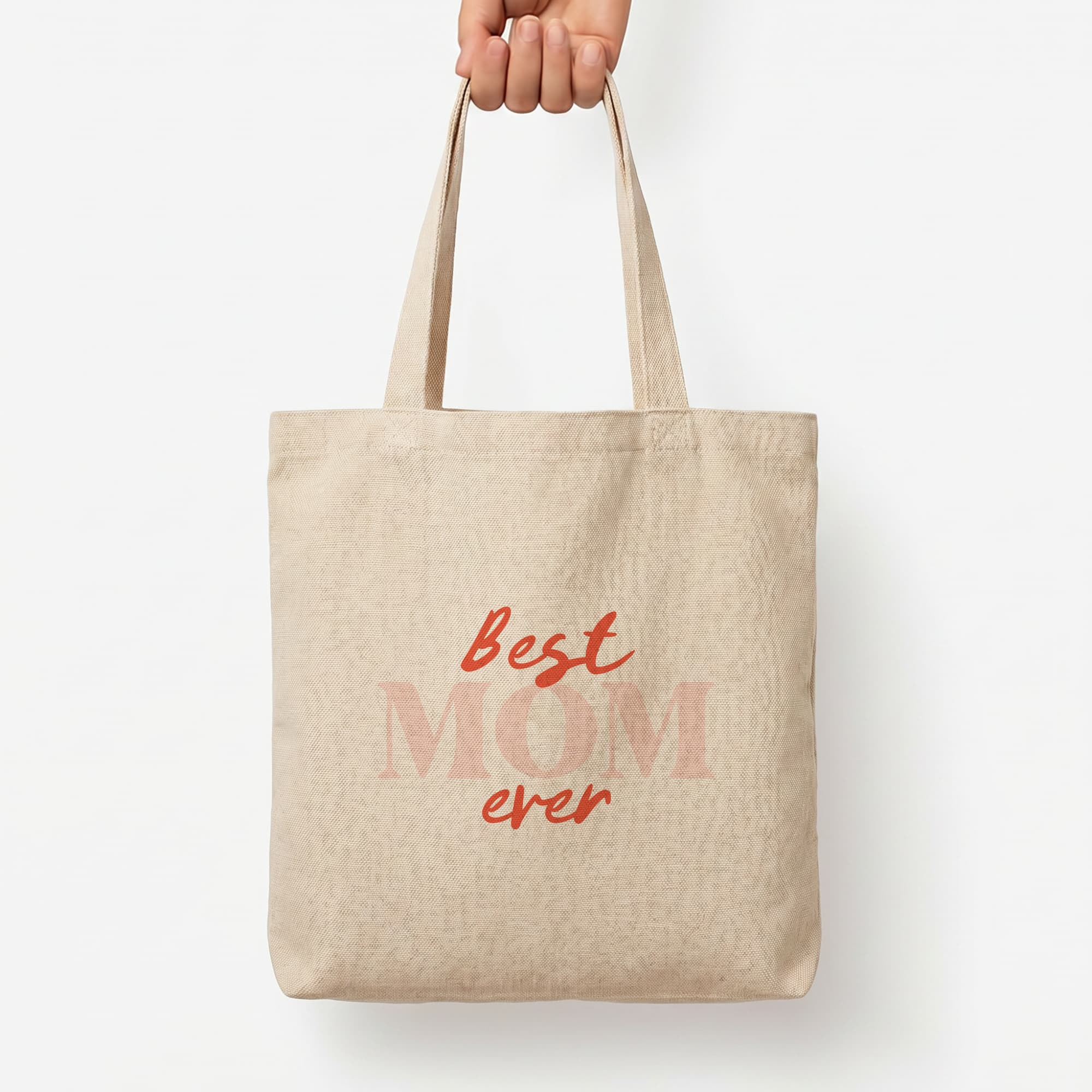 Best Mom Ever Tote Bag — Natural / Large