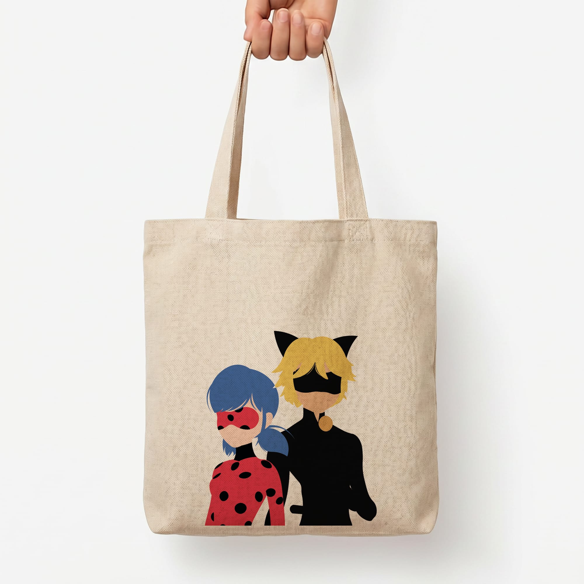 Red And Blue Tote Bag — Natural / Large