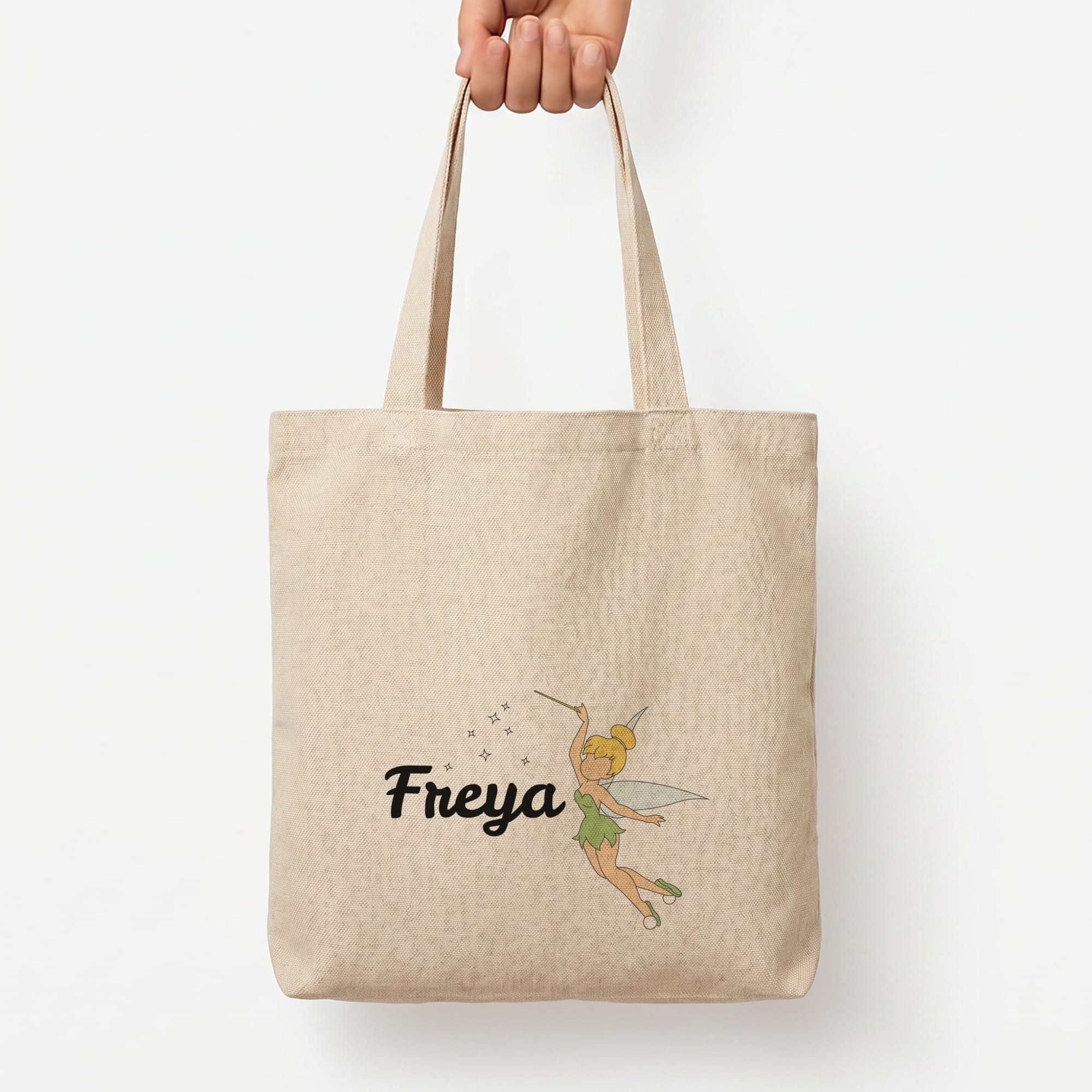 Tinkerbell - Personalised Fairytale Tote Bag — Natural / Large