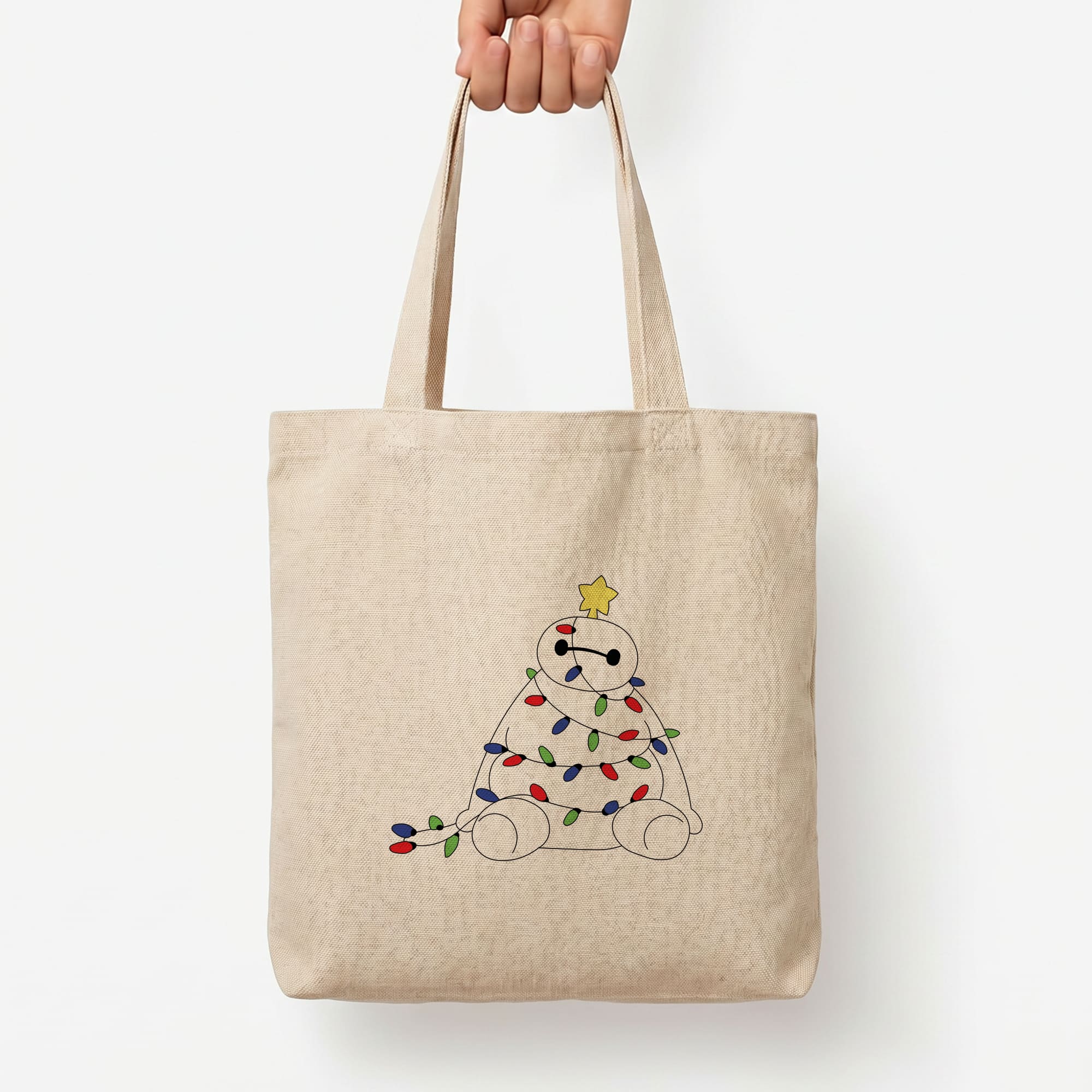 Baymax Christmas Tote Bag — Natural / Large