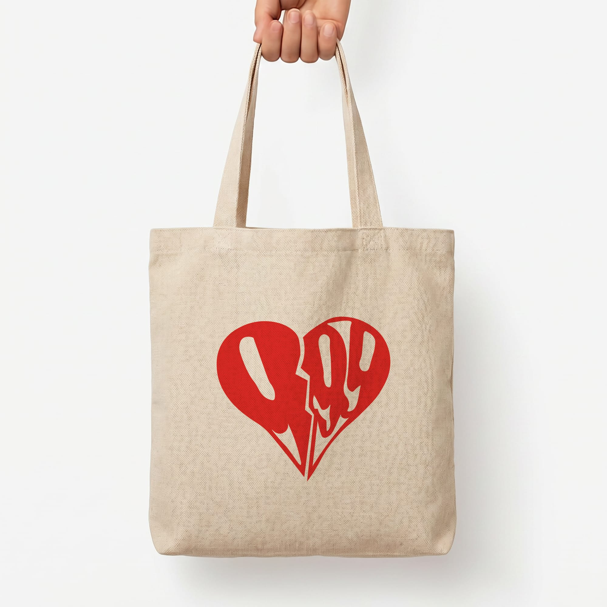 Heart - Juice Tote Bag — Natural / Large