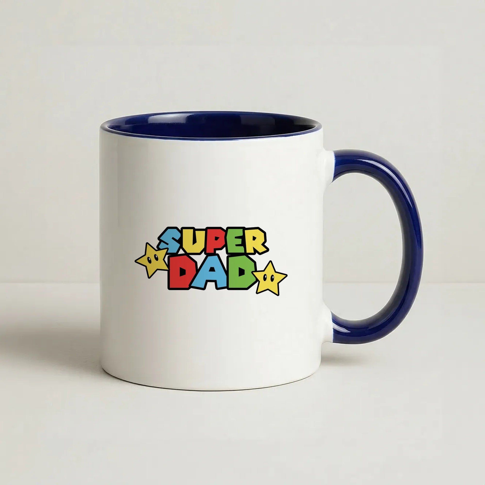 Super Dad Coffee Navy Blue Mug