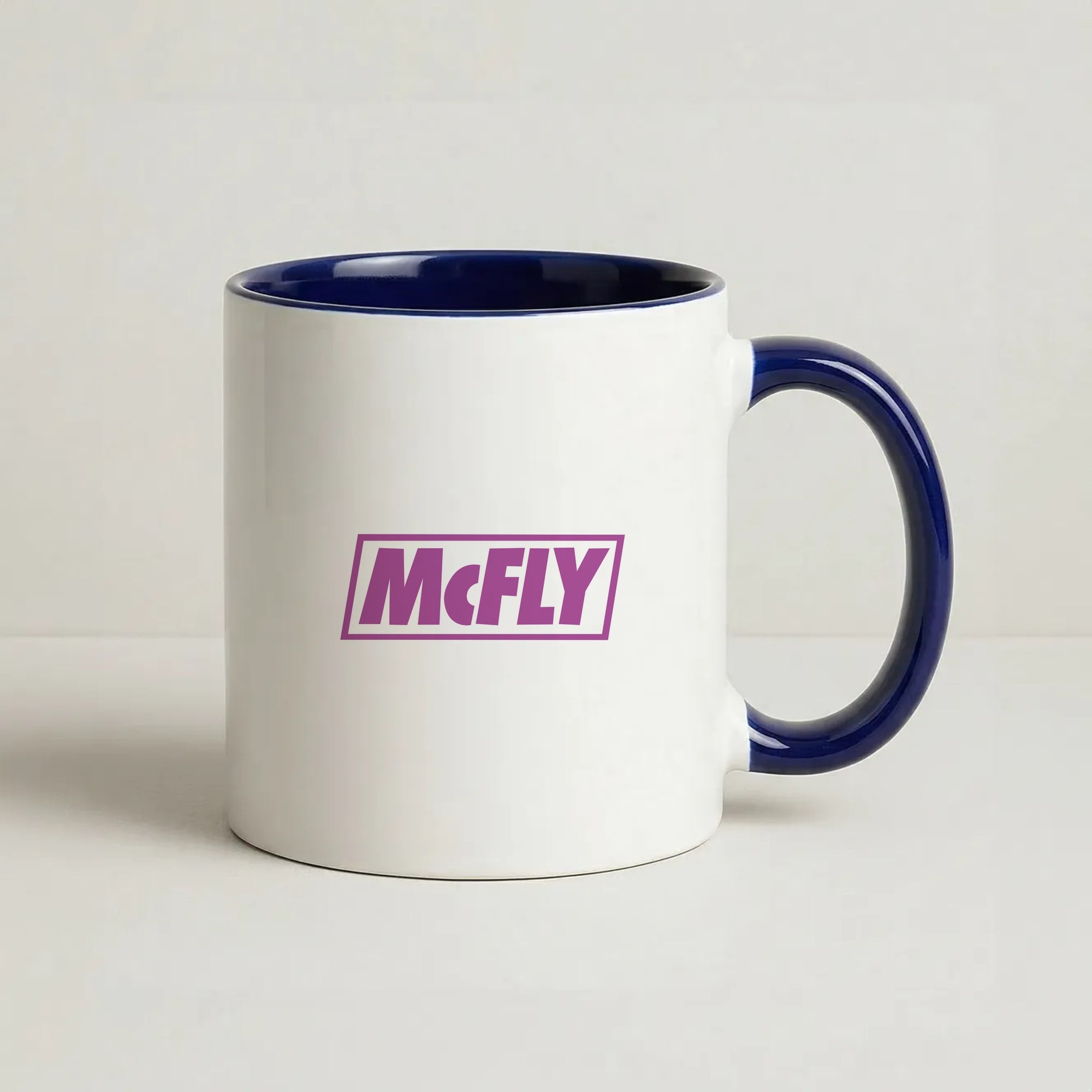 Yellow And Purple - McBand Coffee Navy Blue Mug