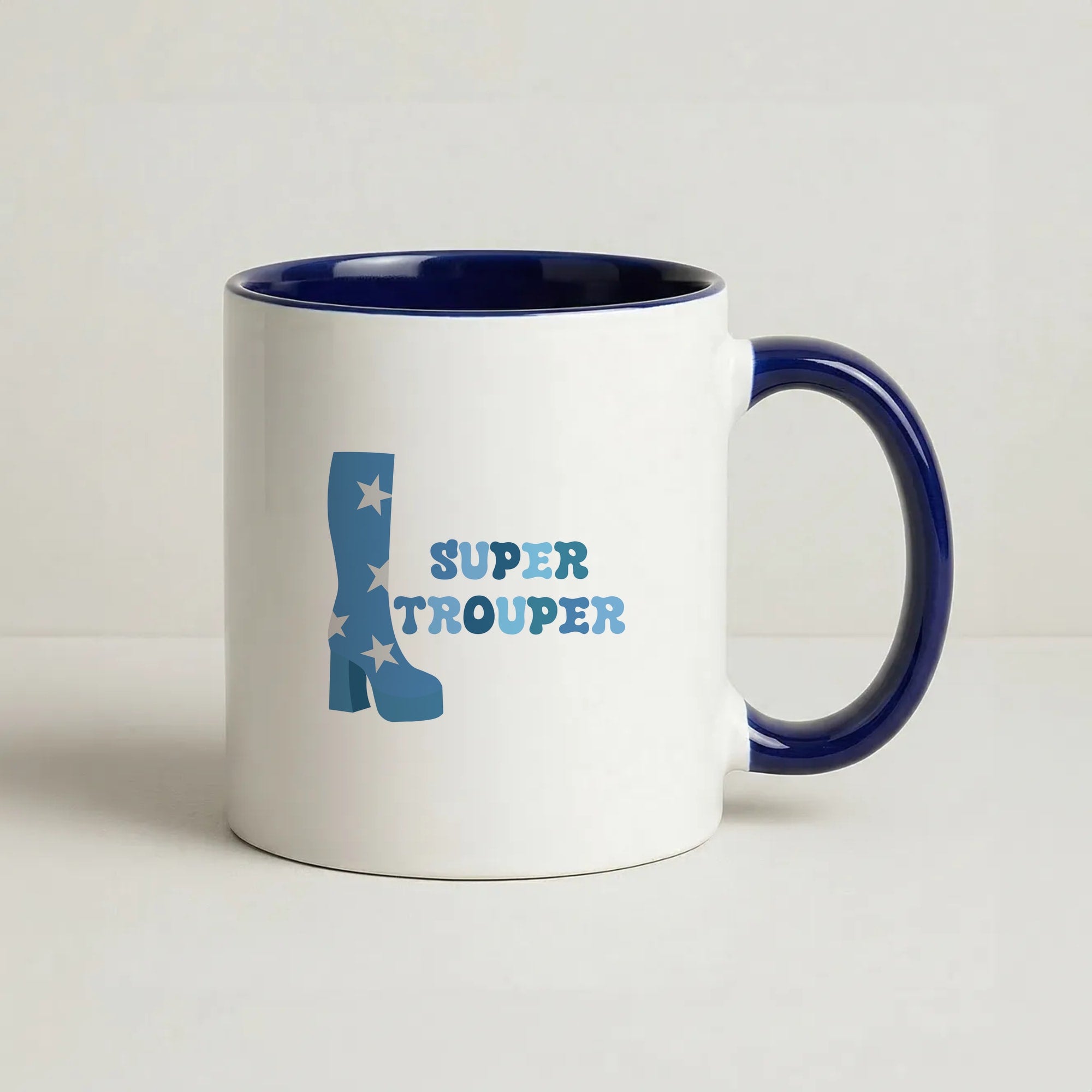 Super Trouper Coffee Navy Blue Mug