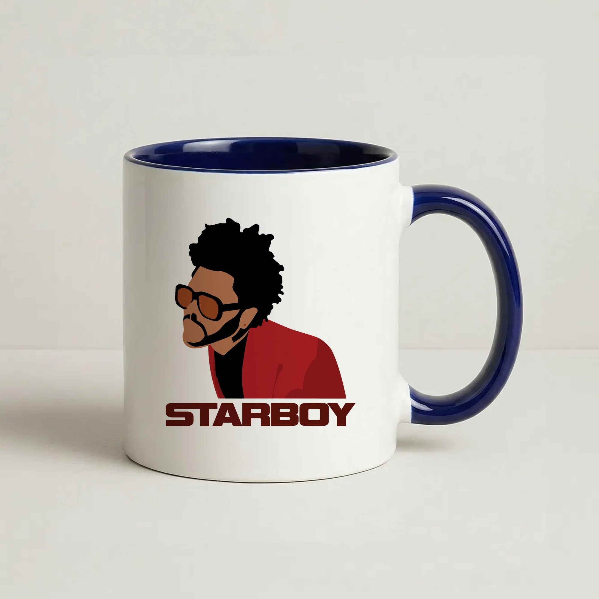 Starboy Singer Title Coffee Navy Blue Mug