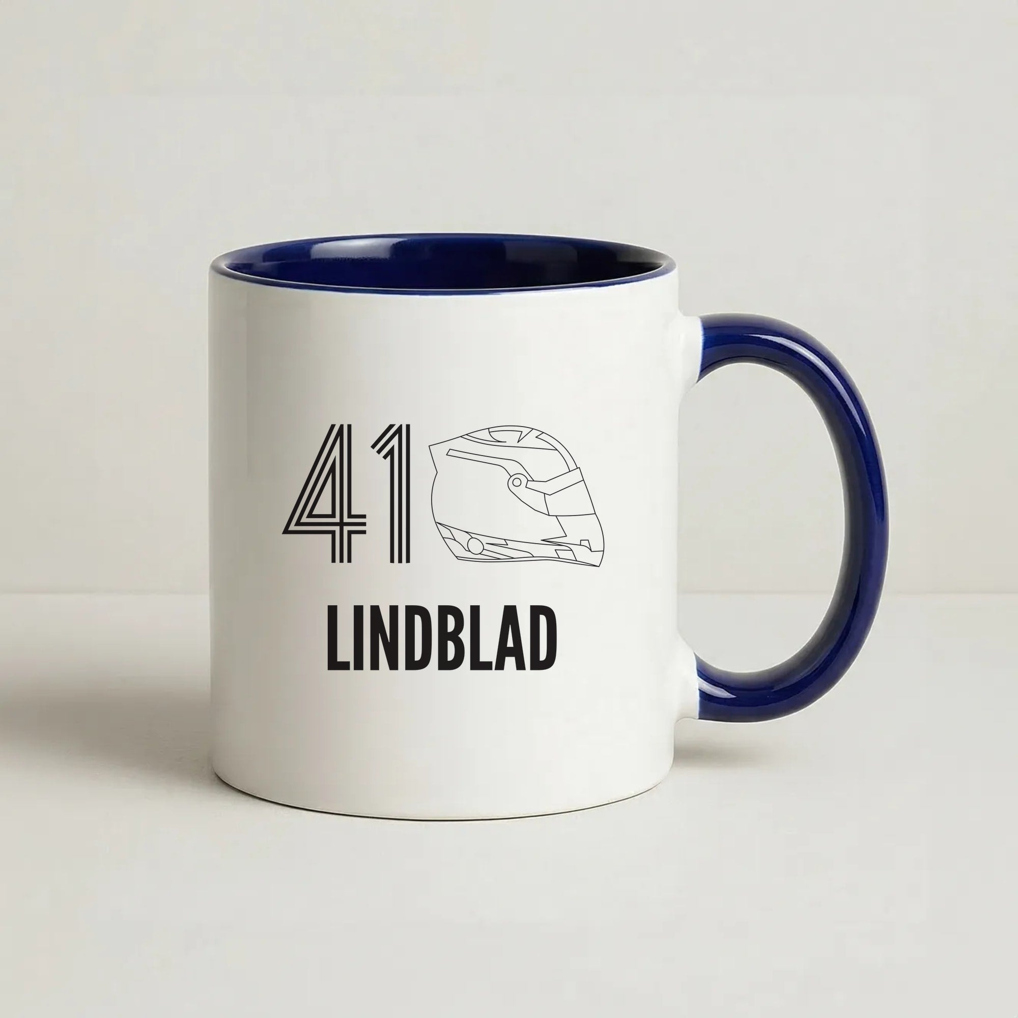 Lindblad Helmet 2026 Coffee Navy Blue Mug