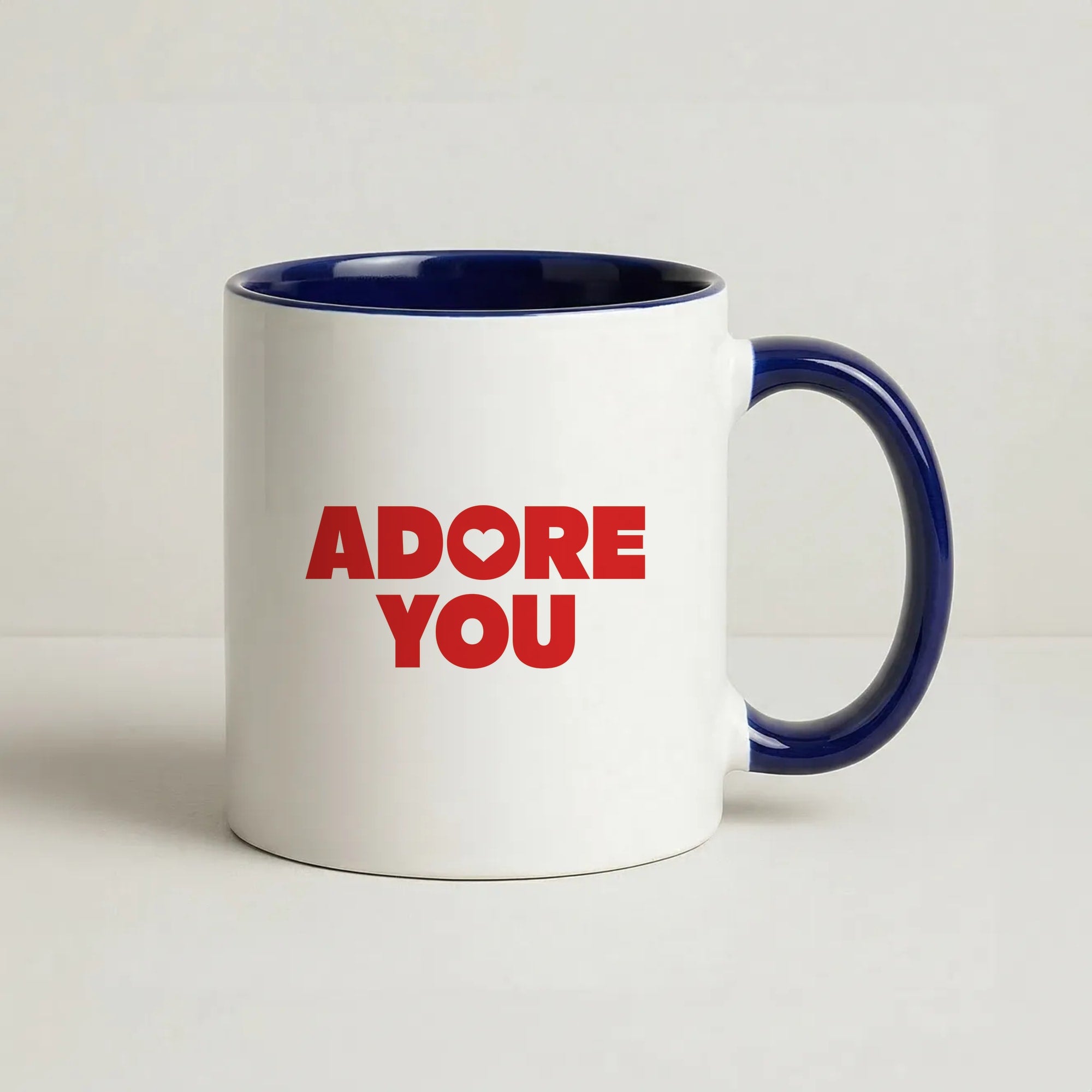 Adore You Coffee Navy Blue Mug