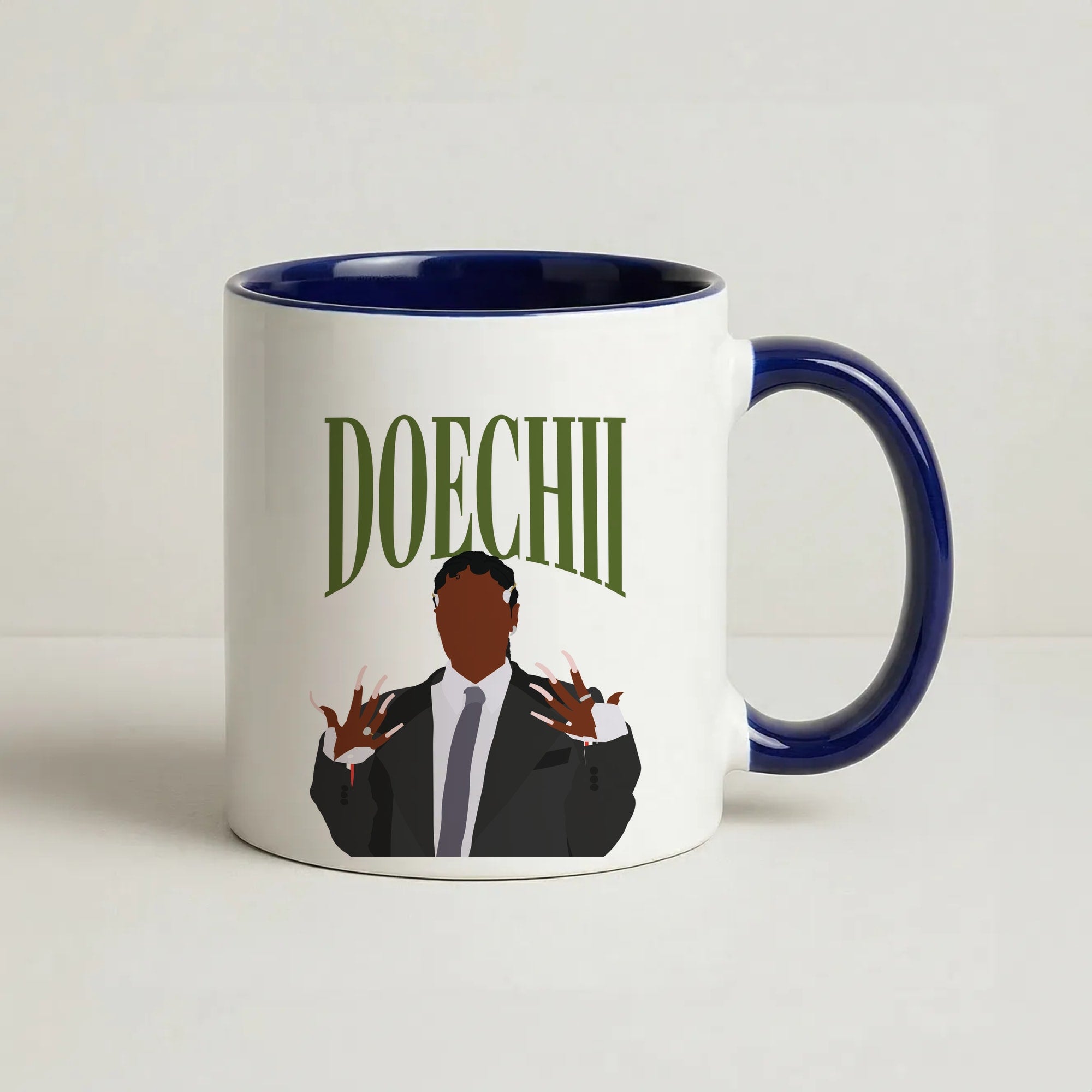 Rapper In Suit Coffee Navy Blue Mug