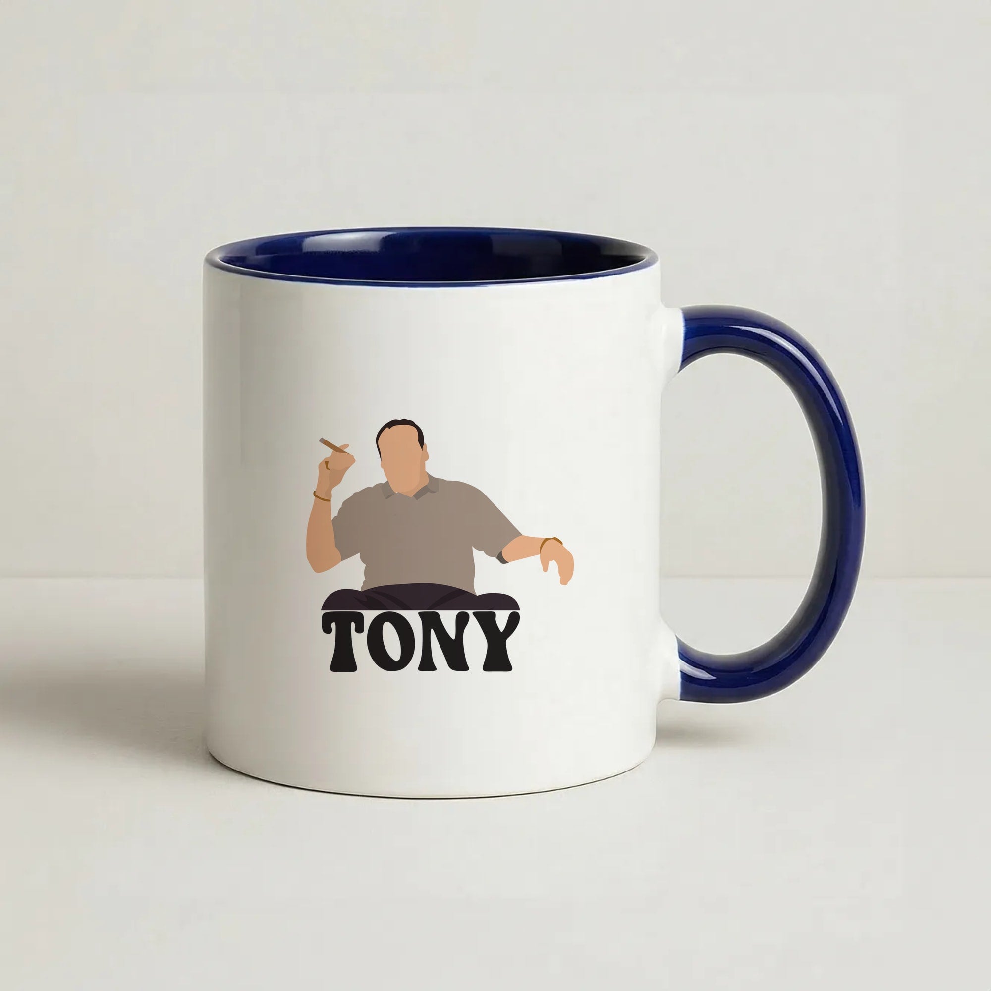Tony Coffee Navy Blue Mug