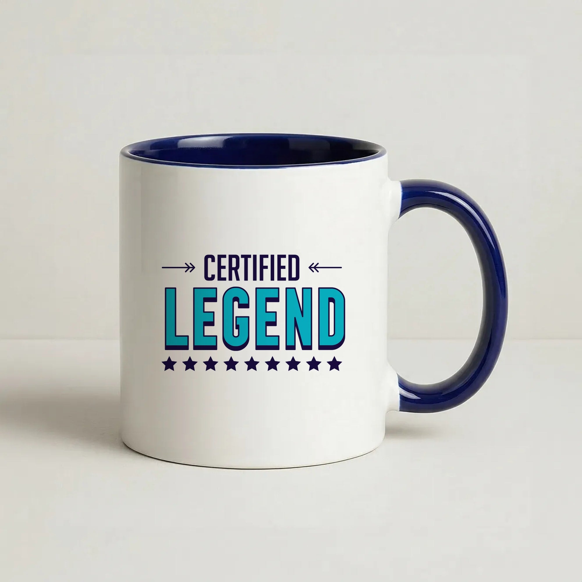 Certified Legend Coffee Navy Blue Mug