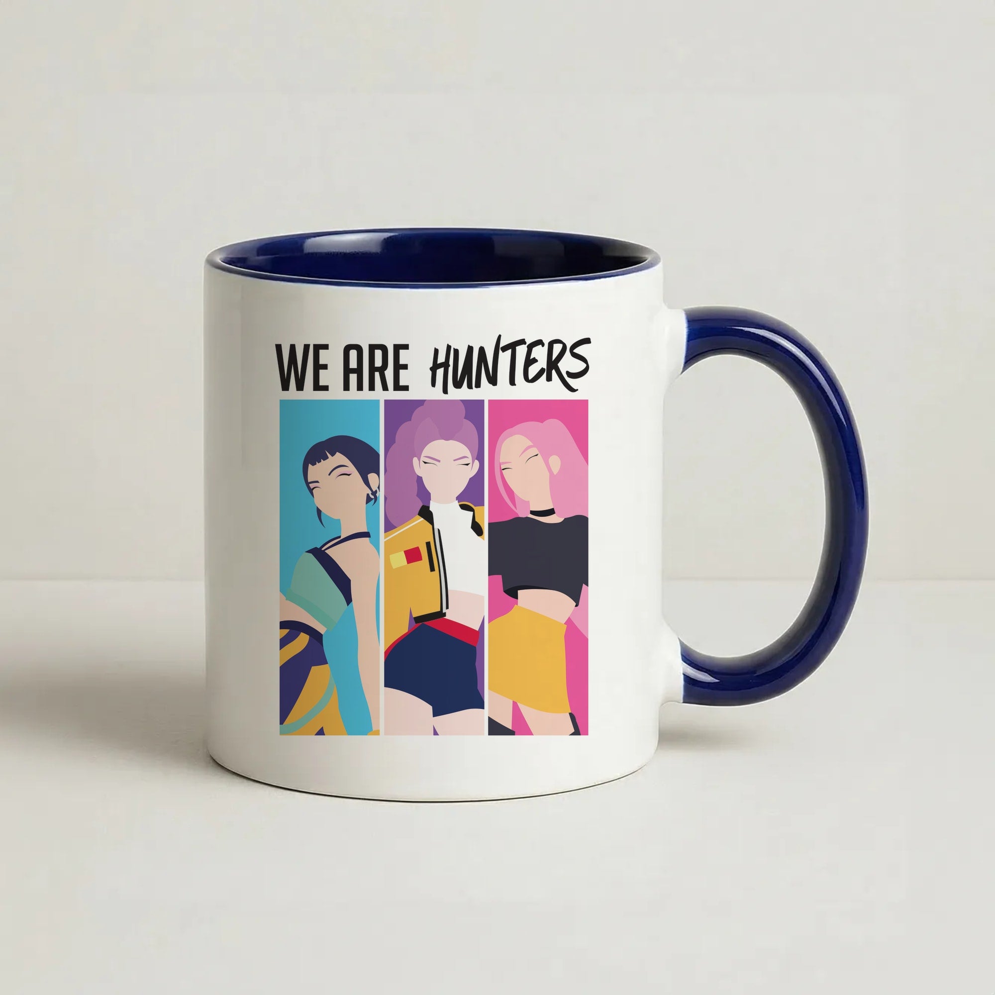 We Are Hunters Coffee Navy Blue Mug