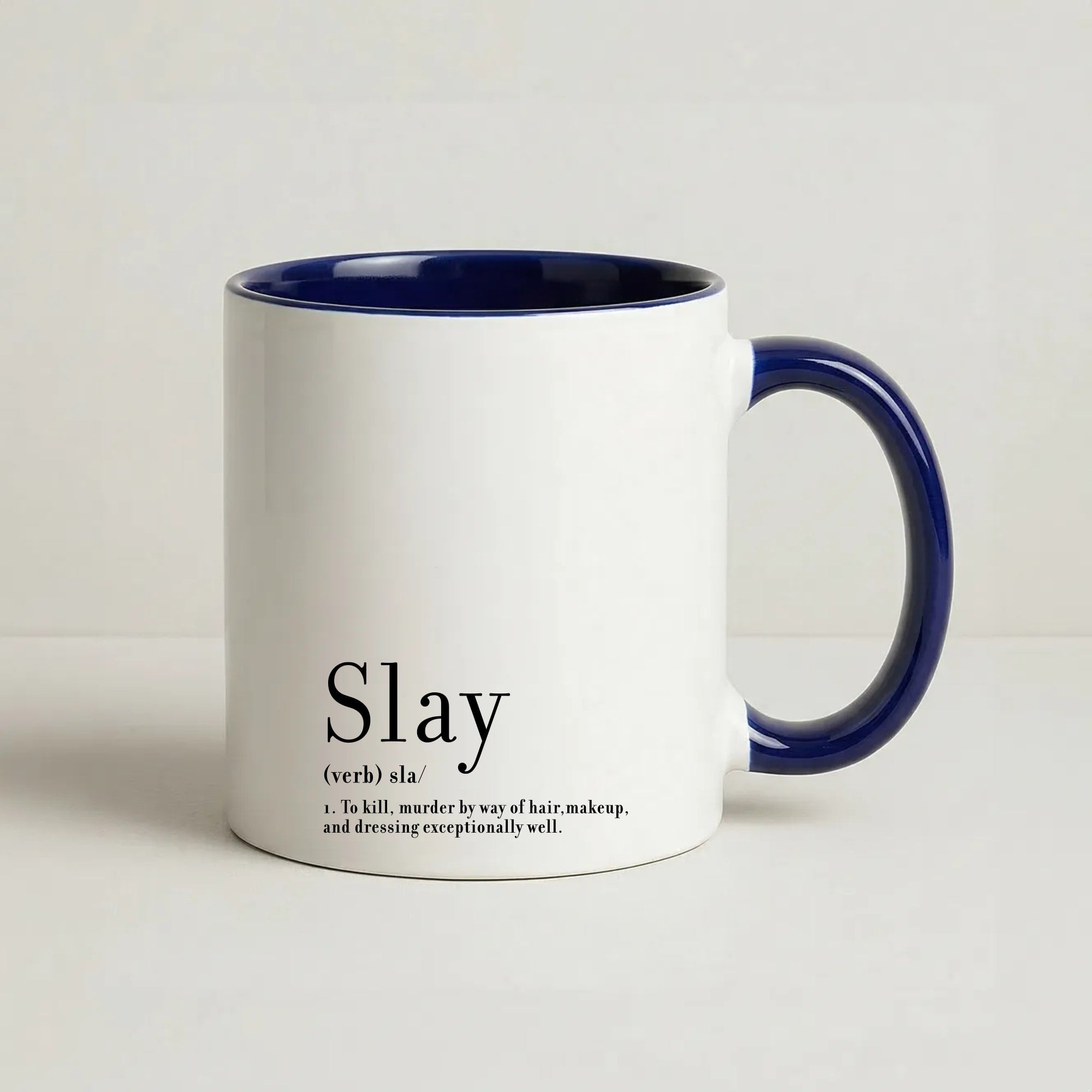 Slay Coffee Navy Blue Mug