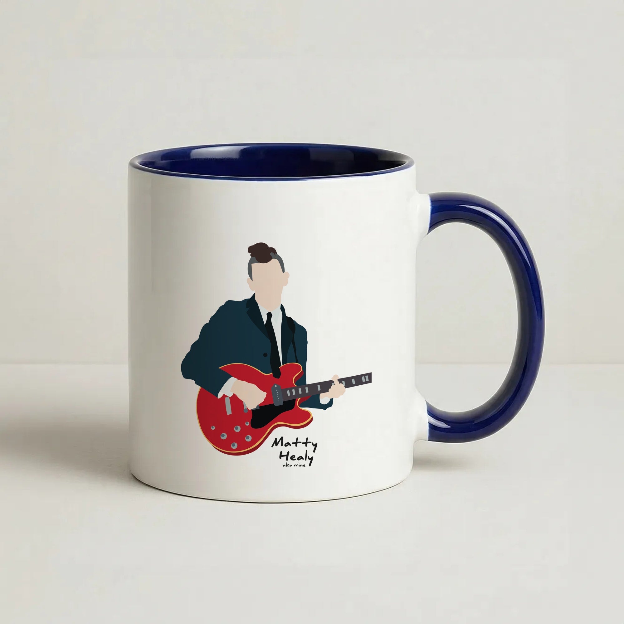 Matt Healy - The 1975 Coffee Navy Blue Mug