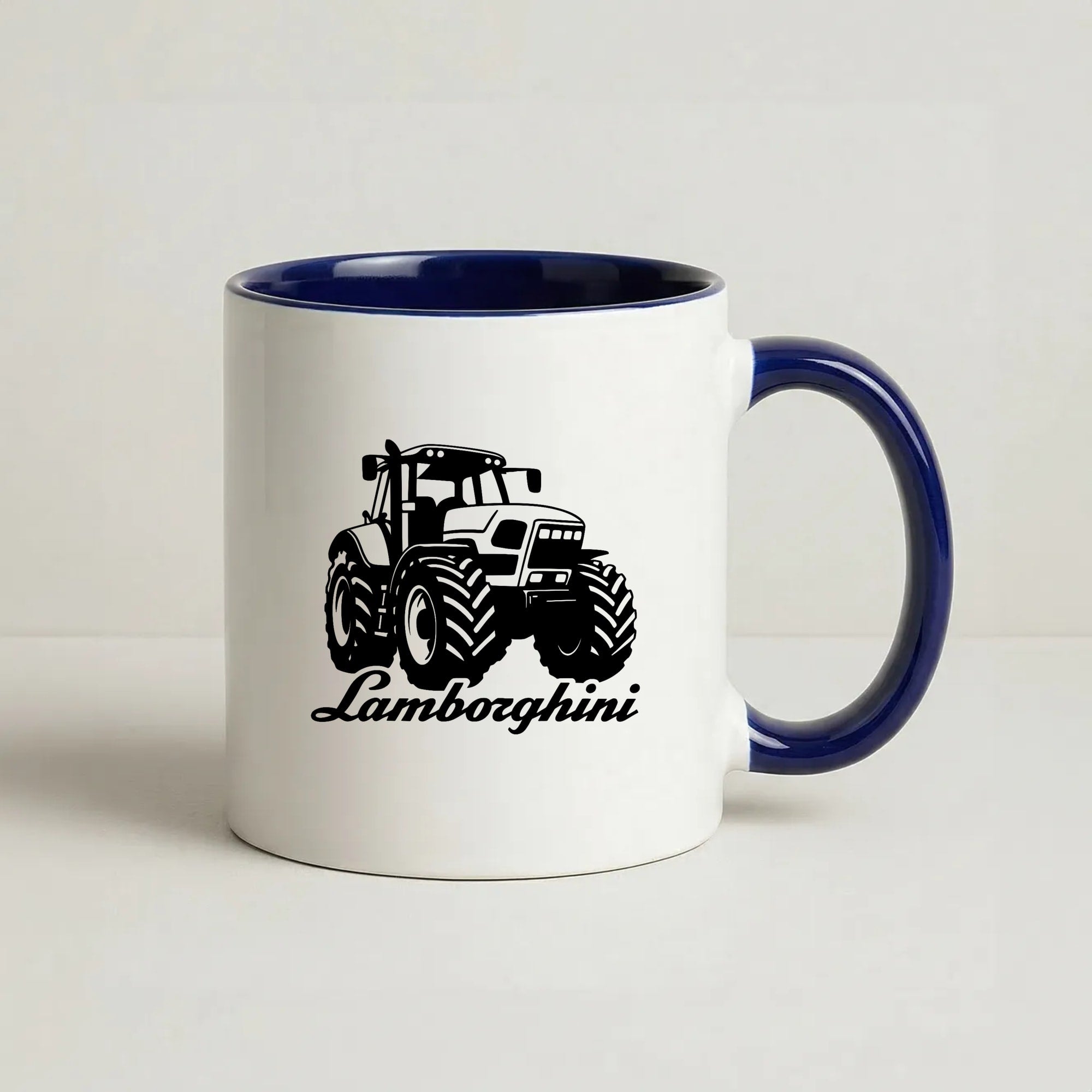 Lambo Tractor Coffee Navy Blue Mug