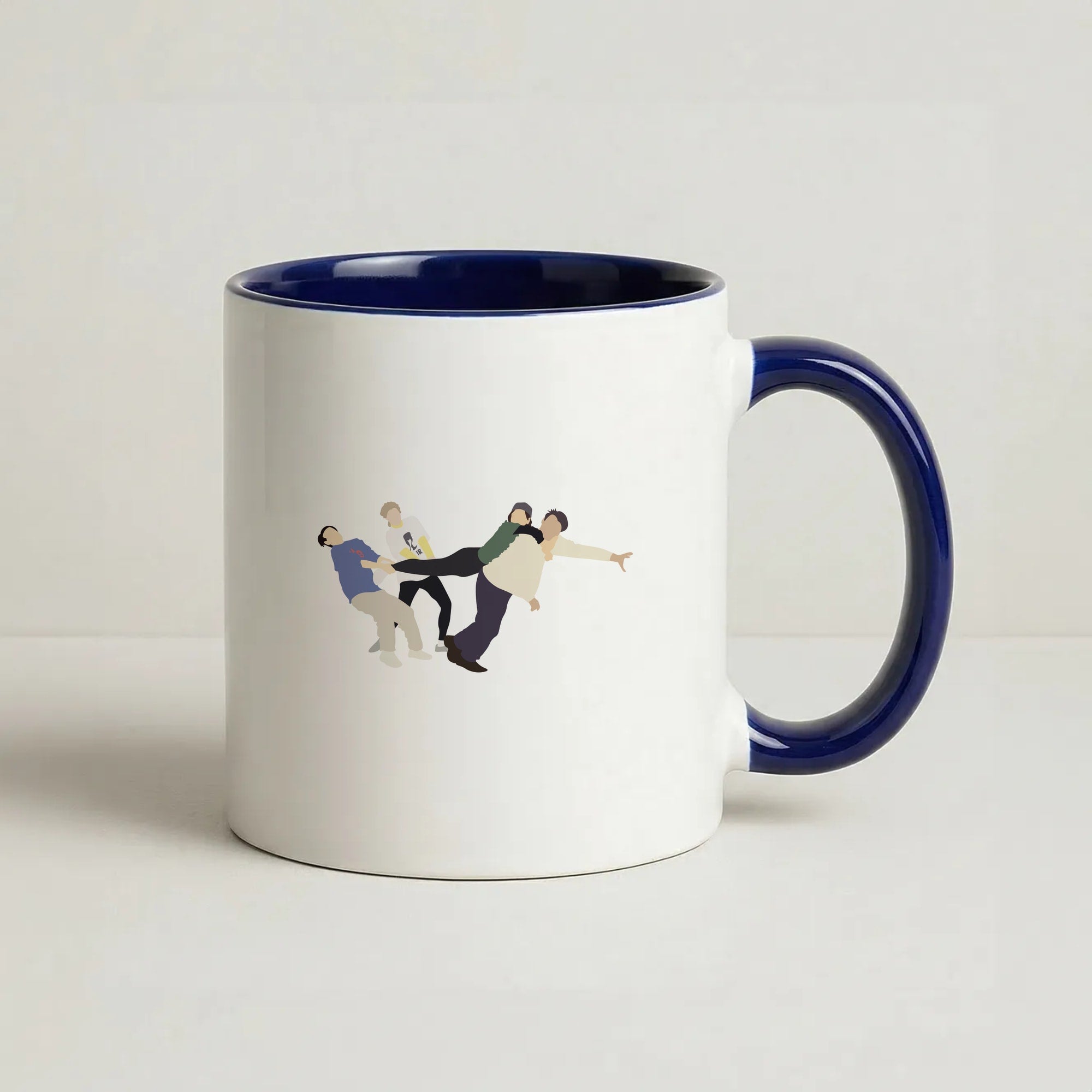 Tug Of War Coffee Navy Blue Mug