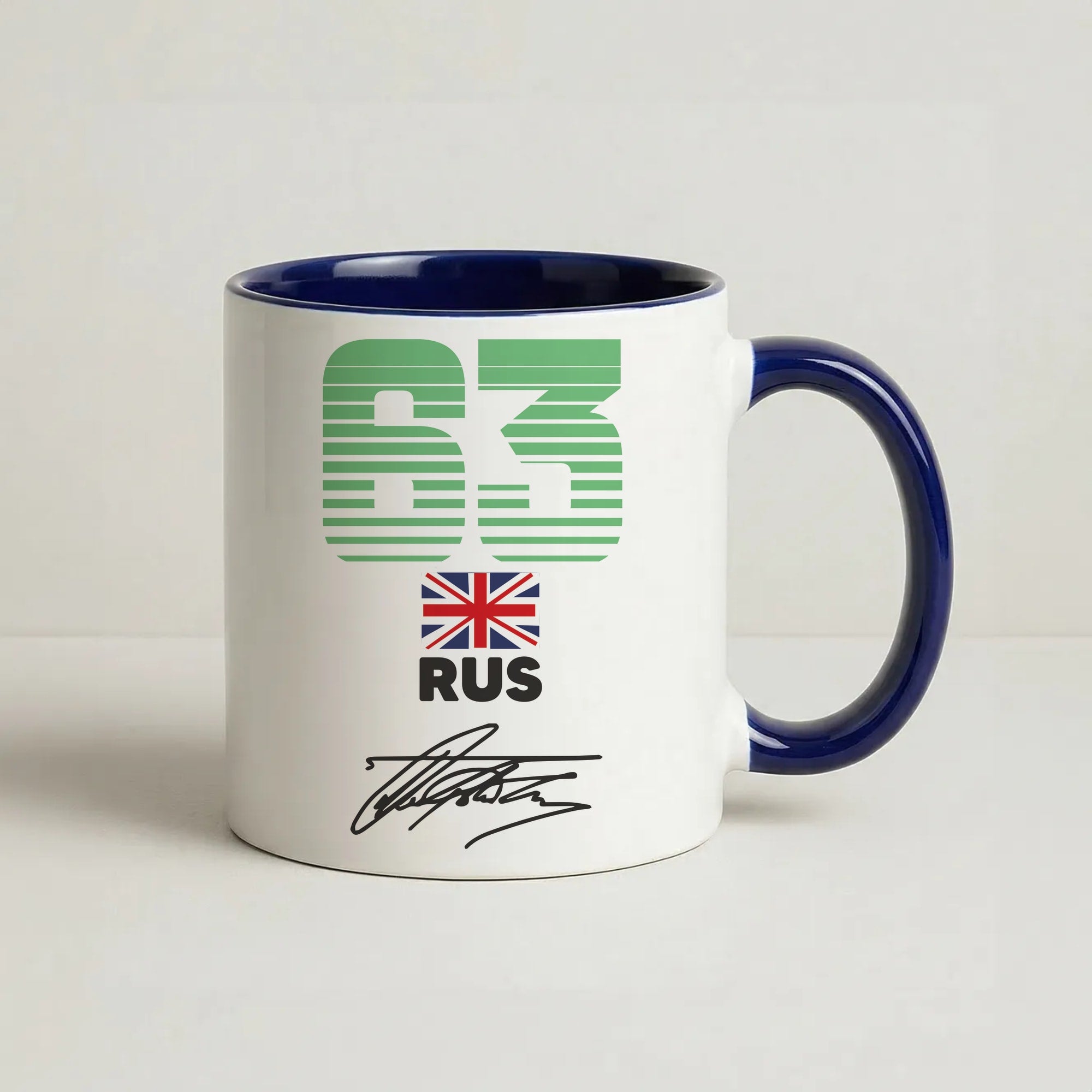 George Russel - F1 Coffee Navy Blue Mug
