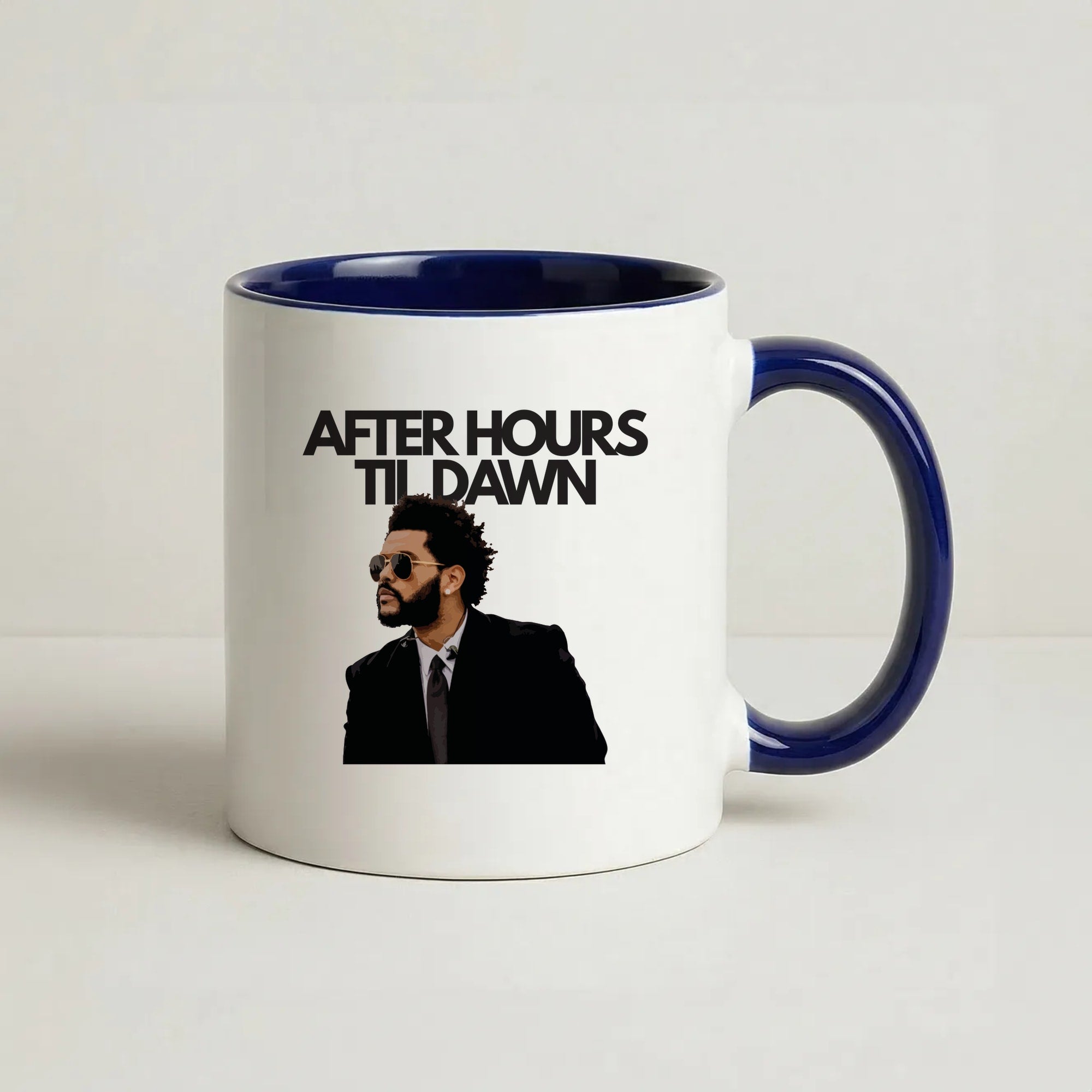 AHTD Singer Coffee Navy Blue Mug