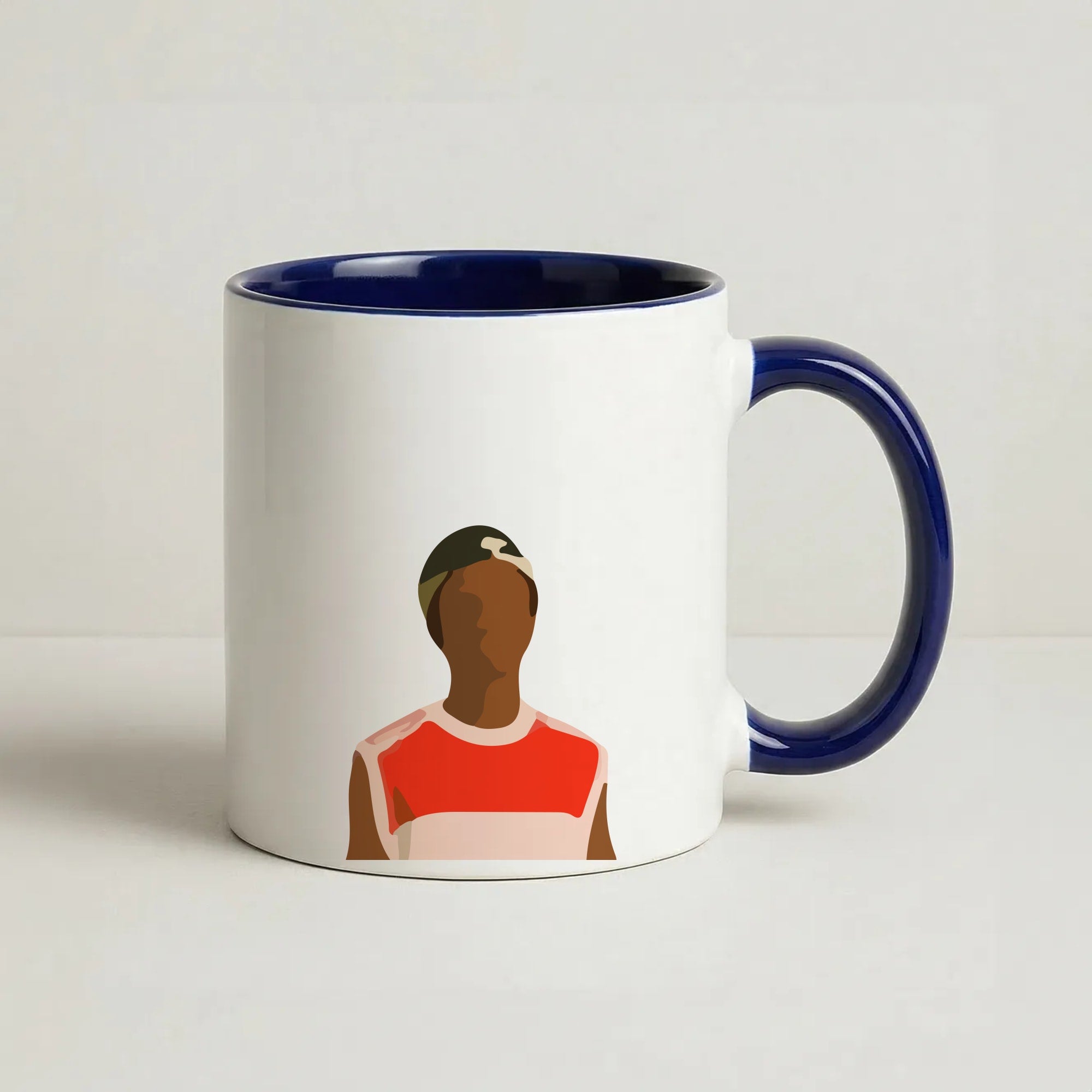 Faceless Lucas - Stranger Things Coffee Navy Blue Mug