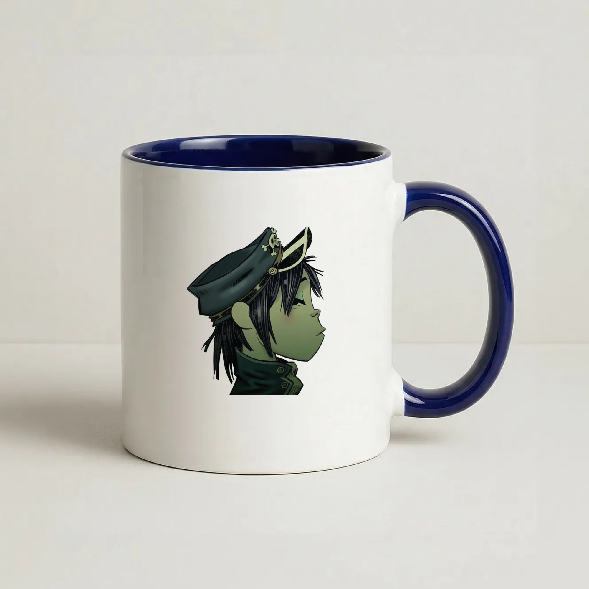 Green 2d Coffee Navy Blue Mug