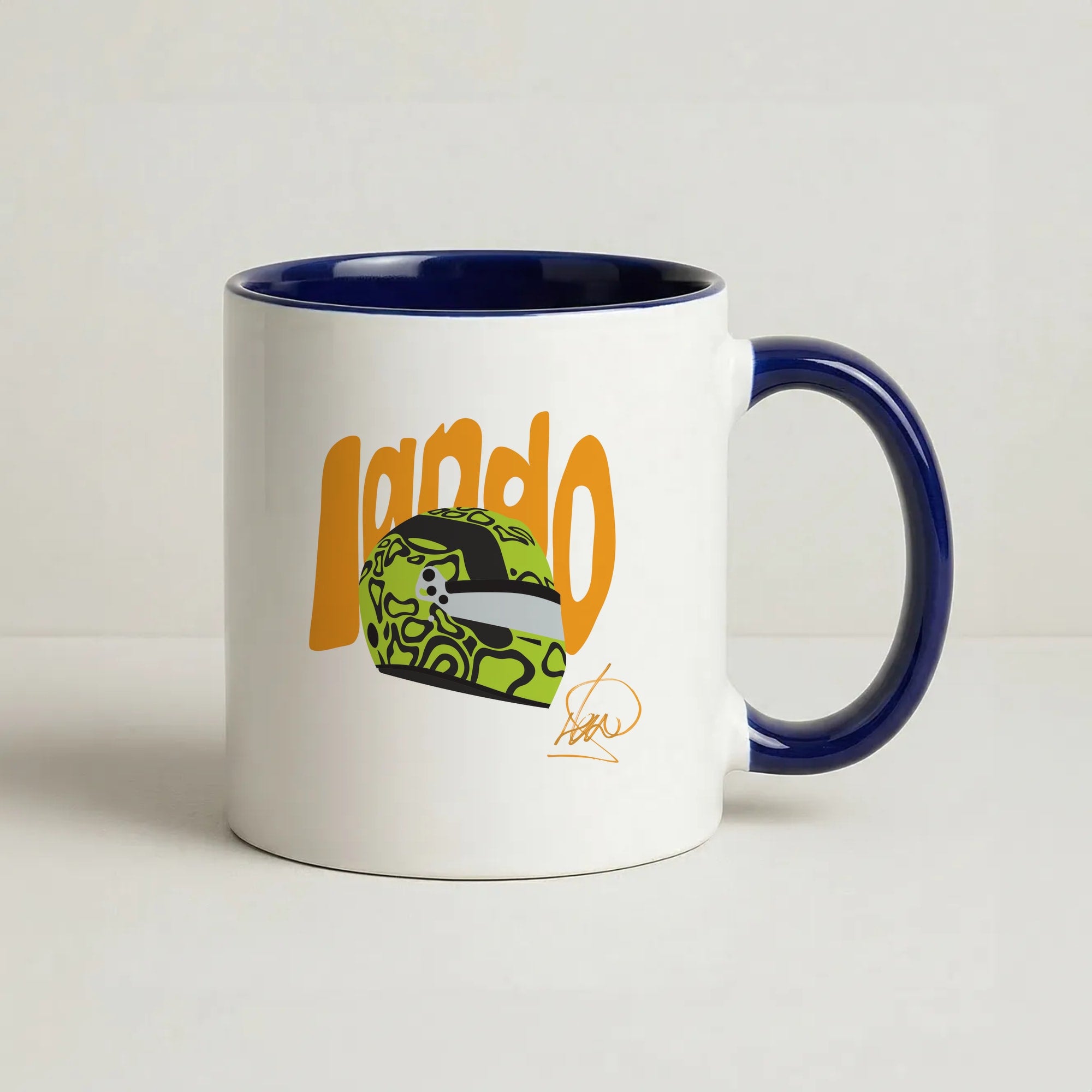 Abstract Lando Coffee Navy Blue Mug