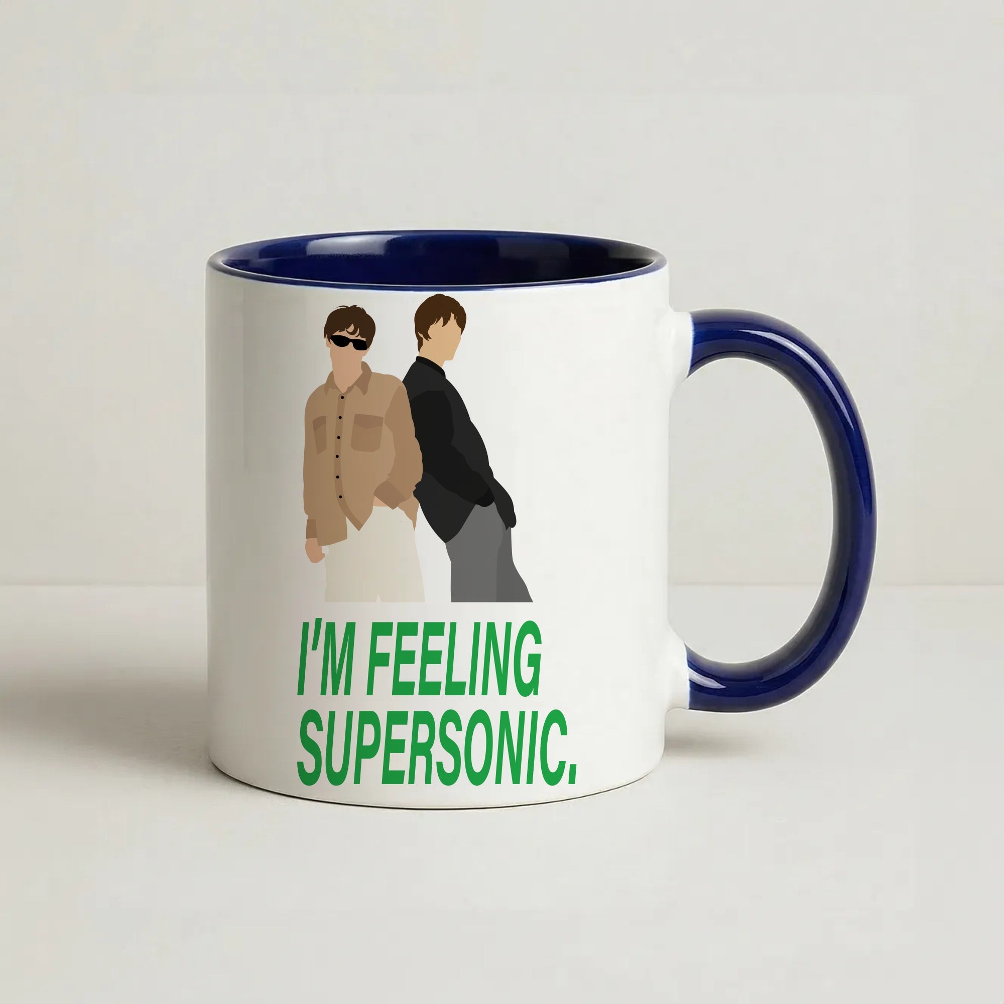I'm Feeling Supersonic Coffee Navy Blue Mug