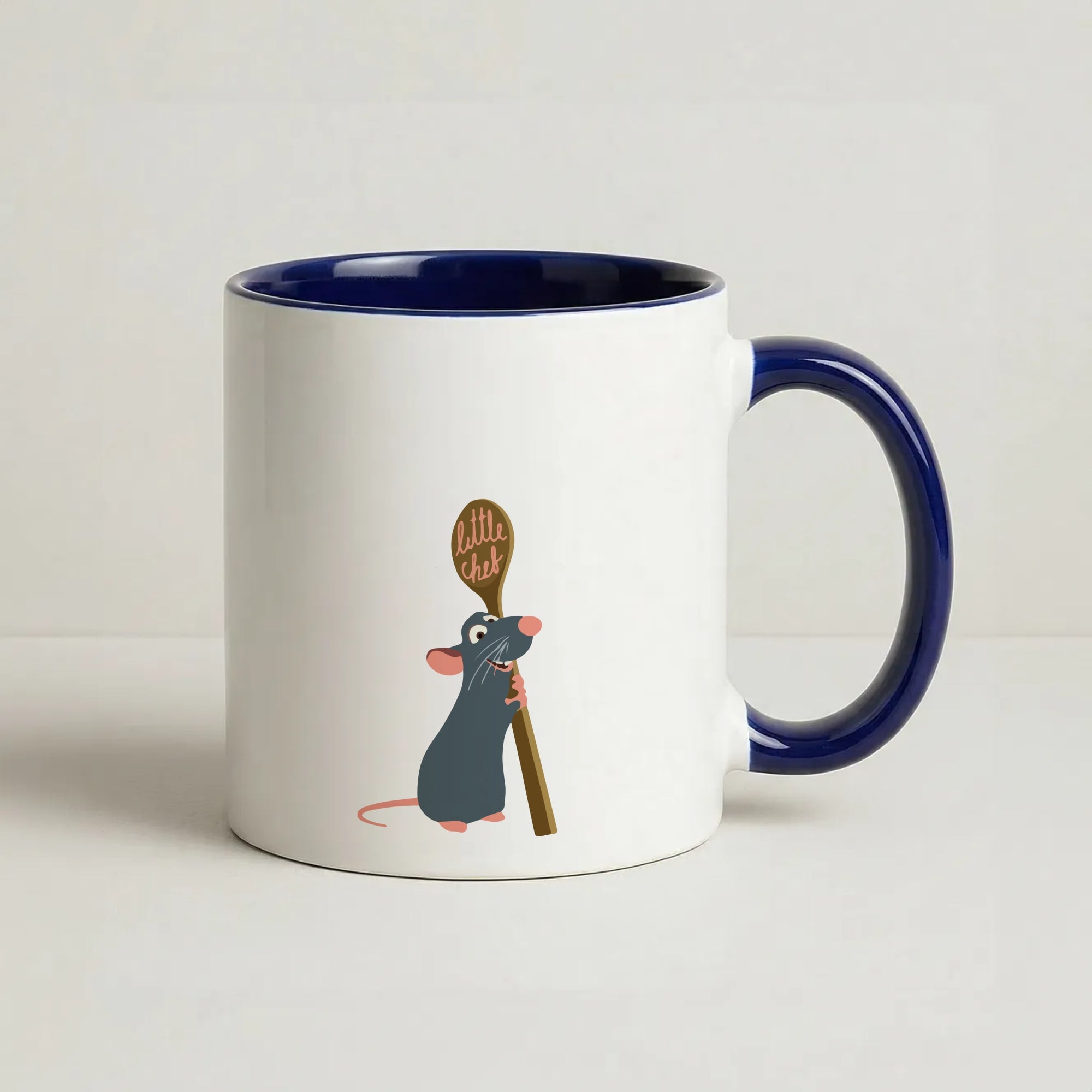 Chef Rat Coffee Navy Blue Mug